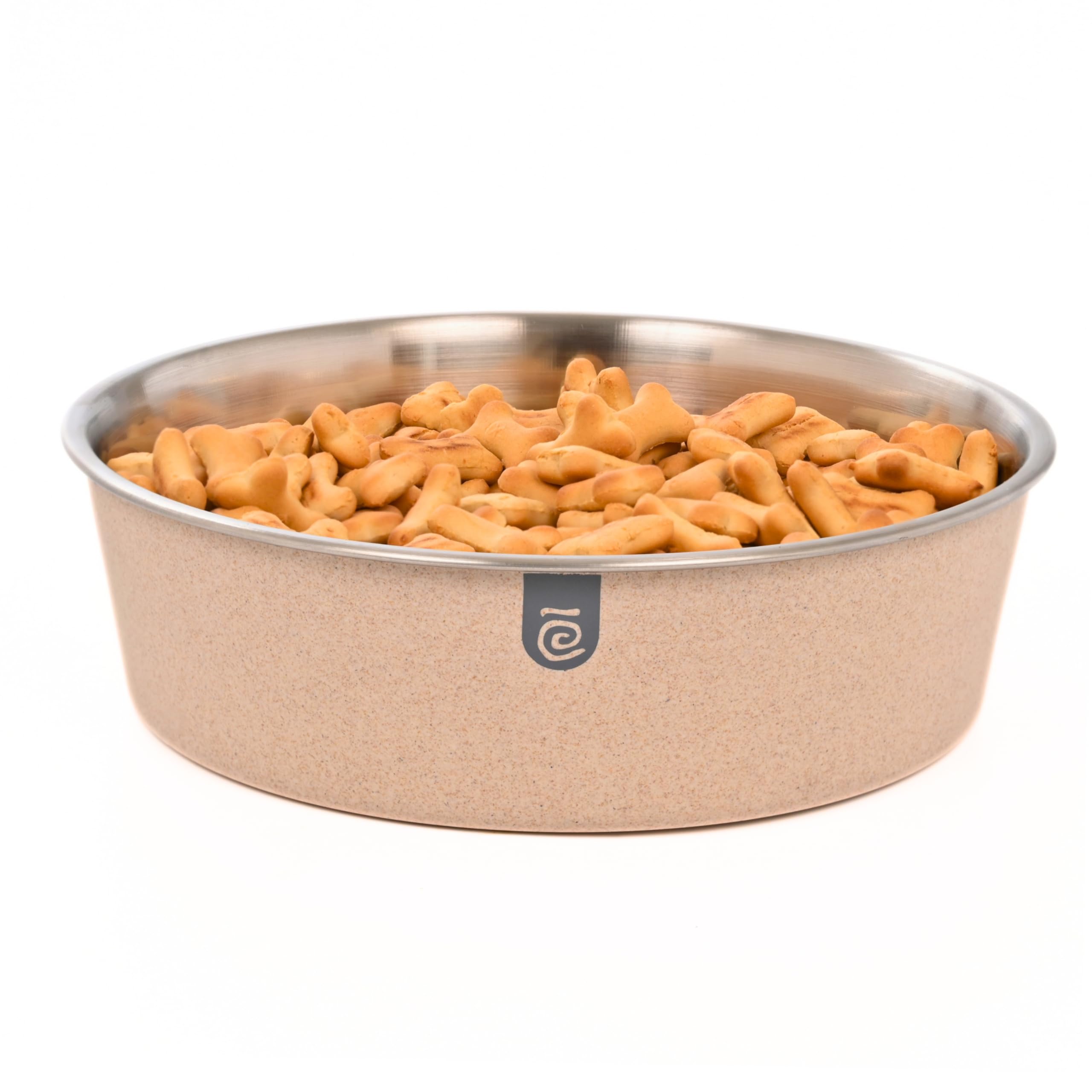 Eha EarthFriendly Pet Bowls For Dogs | Steel Bowl For Dog | 2500 Ml | Pet Bowl Made With Rice Husk | Dog Bowl Large Size| 1 Uni