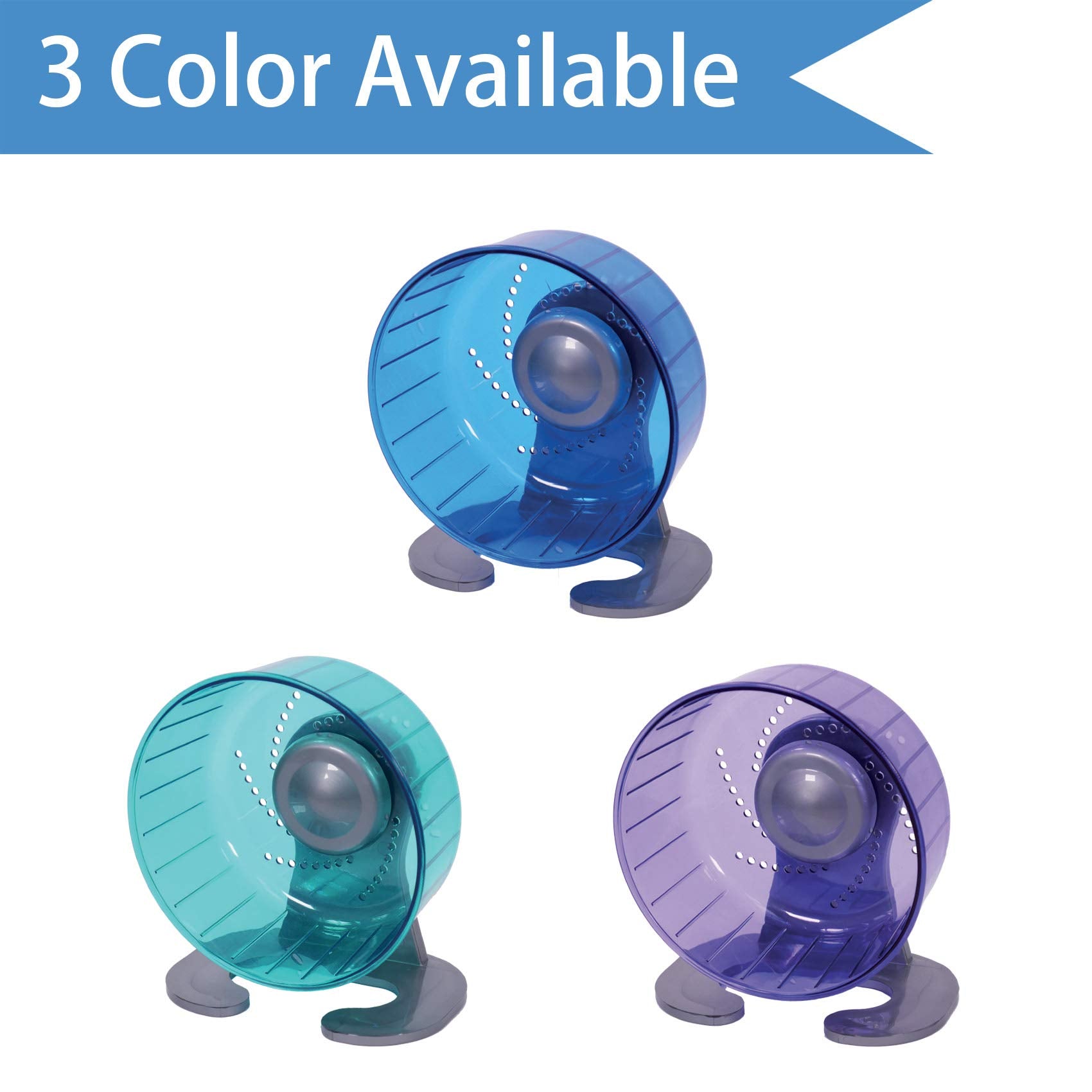 Petest Hamster Exercise Wheel, Silent Spinner Hamster Running Wheels, Diameter 6.7 Inch, Blue