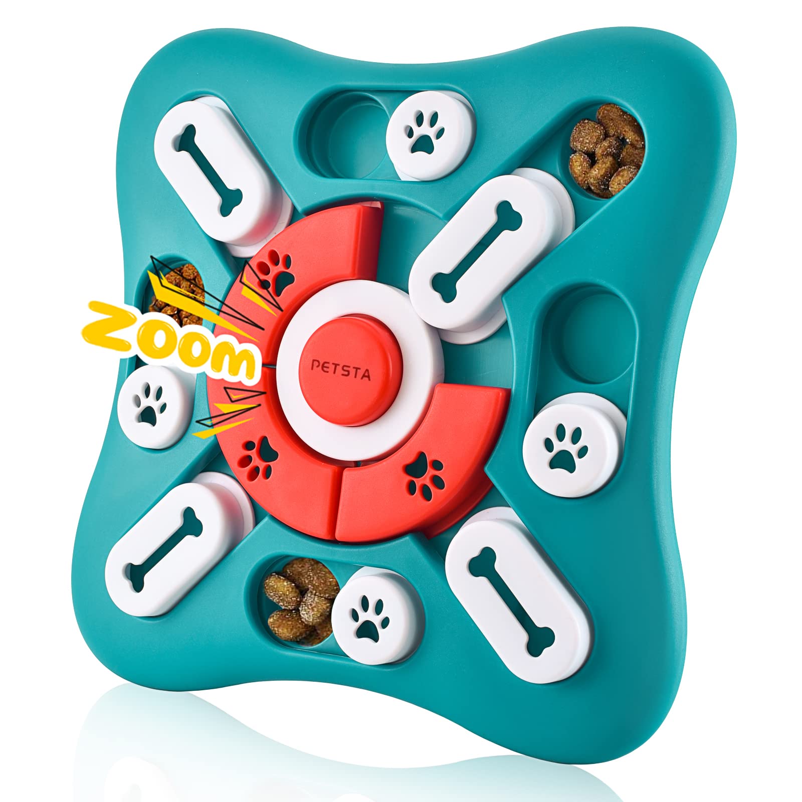 Dog Puzzle Toys, Squeaky Treat Dispensing Dog Enrichment Toys for IQ Training and Brain Stimulation, Interactive Mentally Stimul