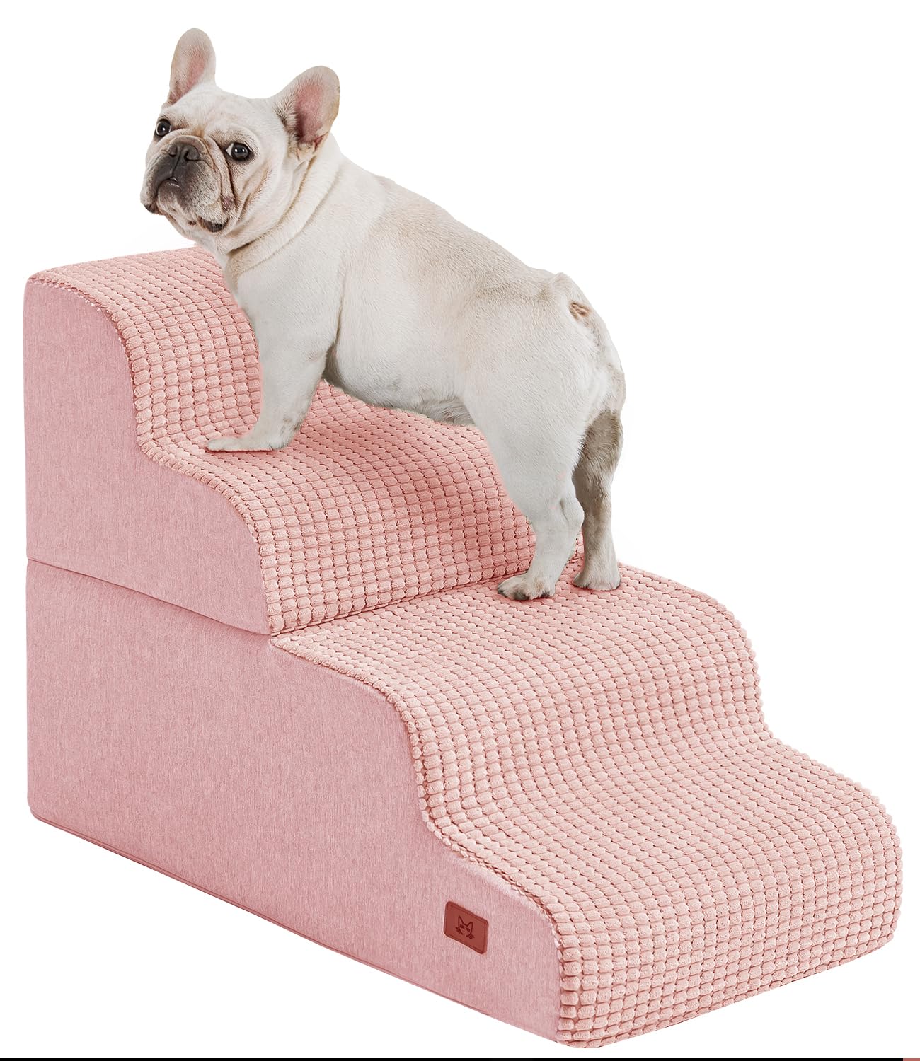 ABCPET Dog Step for Bed, Dog Stair 4-Step 35D Pet Stair 19.7 H for High Bed or Sofa Non-Slip Balanced Pet Step Indoor, Pink