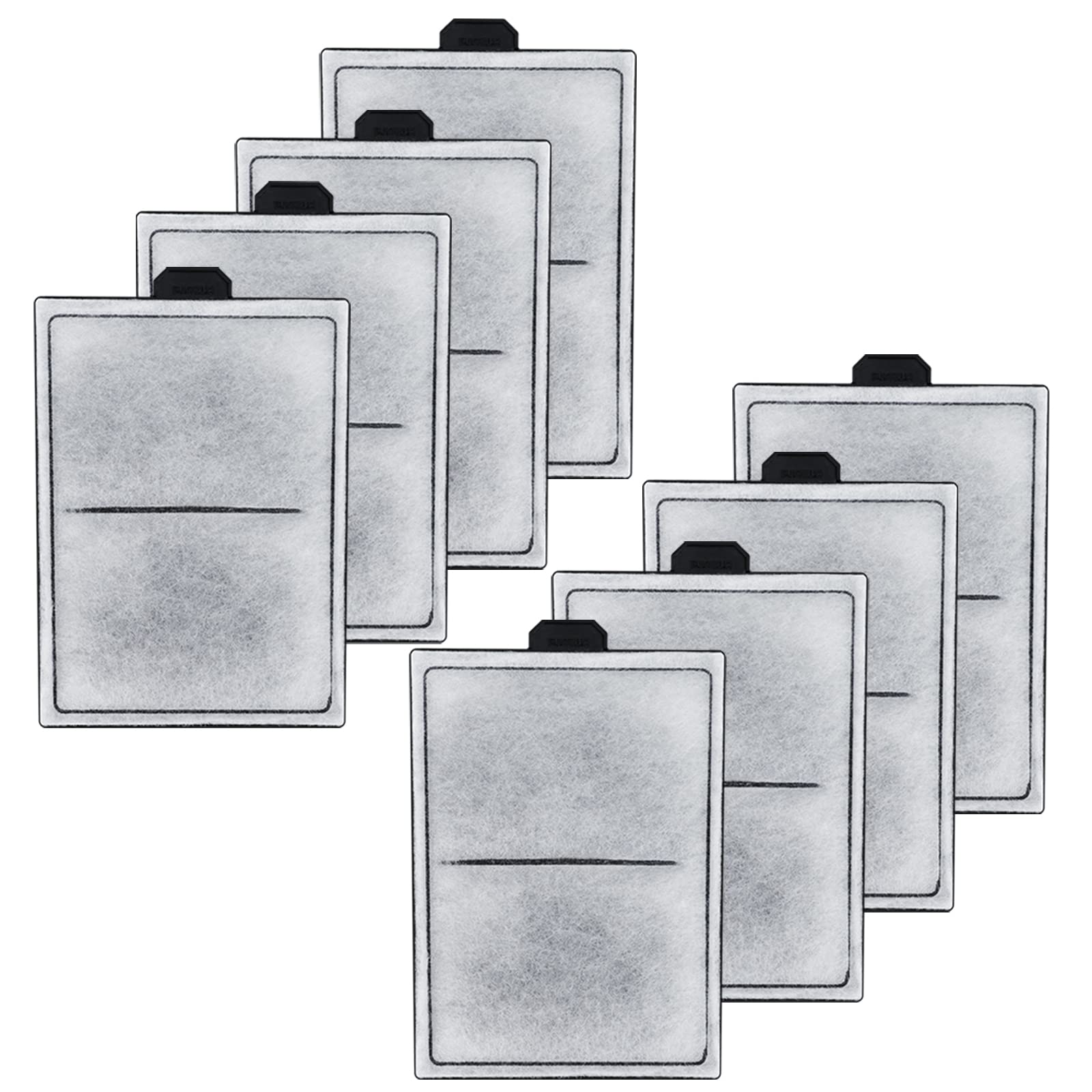 Hitauing 8 Pack Pf-L Carbon Cartridge For Top Fin Silenstream Pf20, Pf30, Pf40 And Pf75 Power Filters