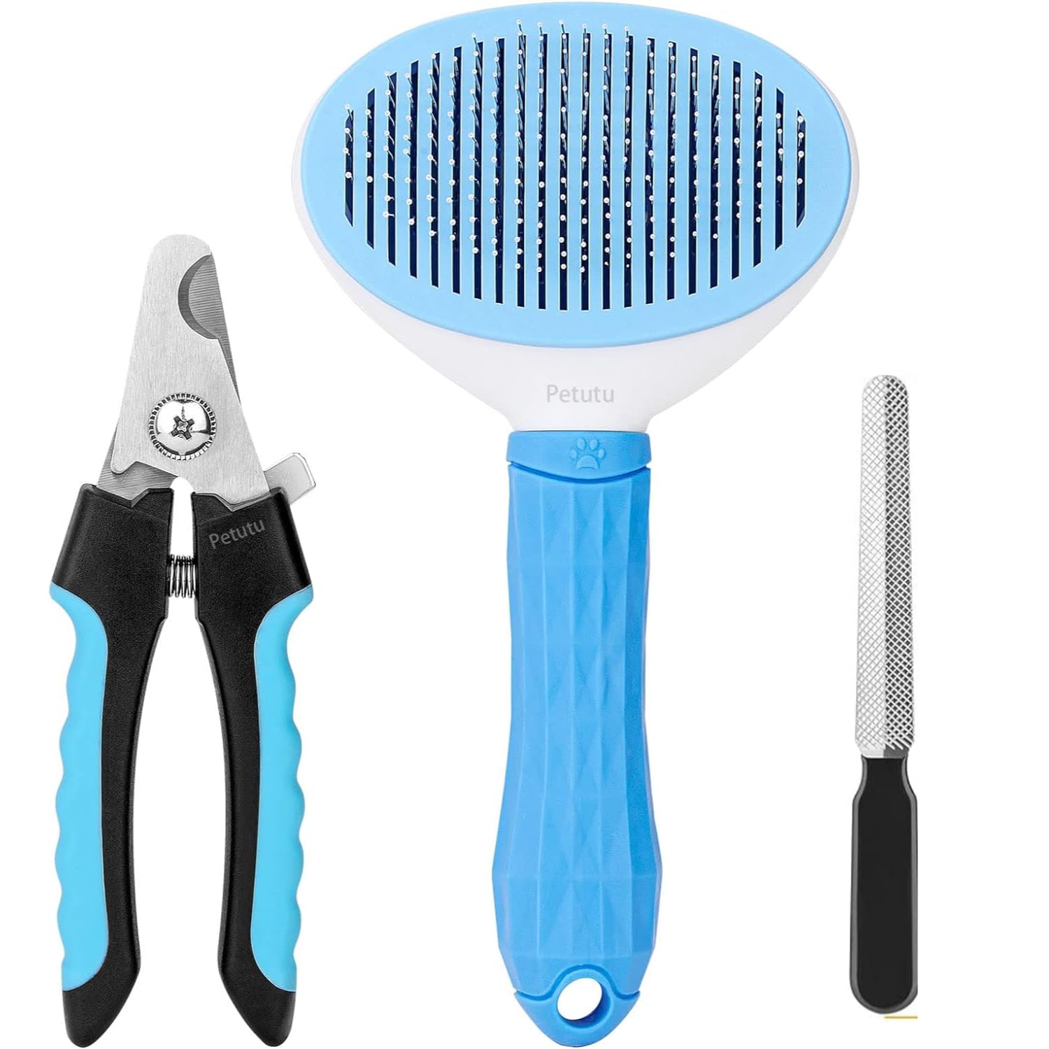 Psk Pet Mart Dog & Cat Pets Nail Clippers, Trimmers And Cat Brush, SelfCleaning Cat Brush For Shedding And Grooming, With Safet