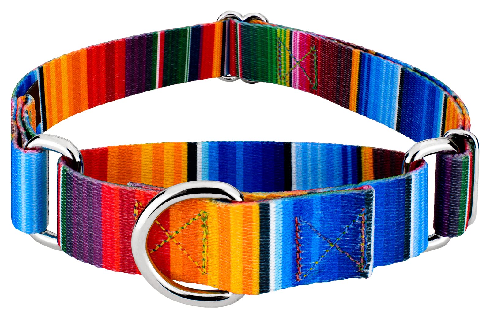 Country Brook Petz - Serape Martingale Dog Collar - Country And Western Collection Featuring Rustic Designs (1/2 Inch, 2Xs)