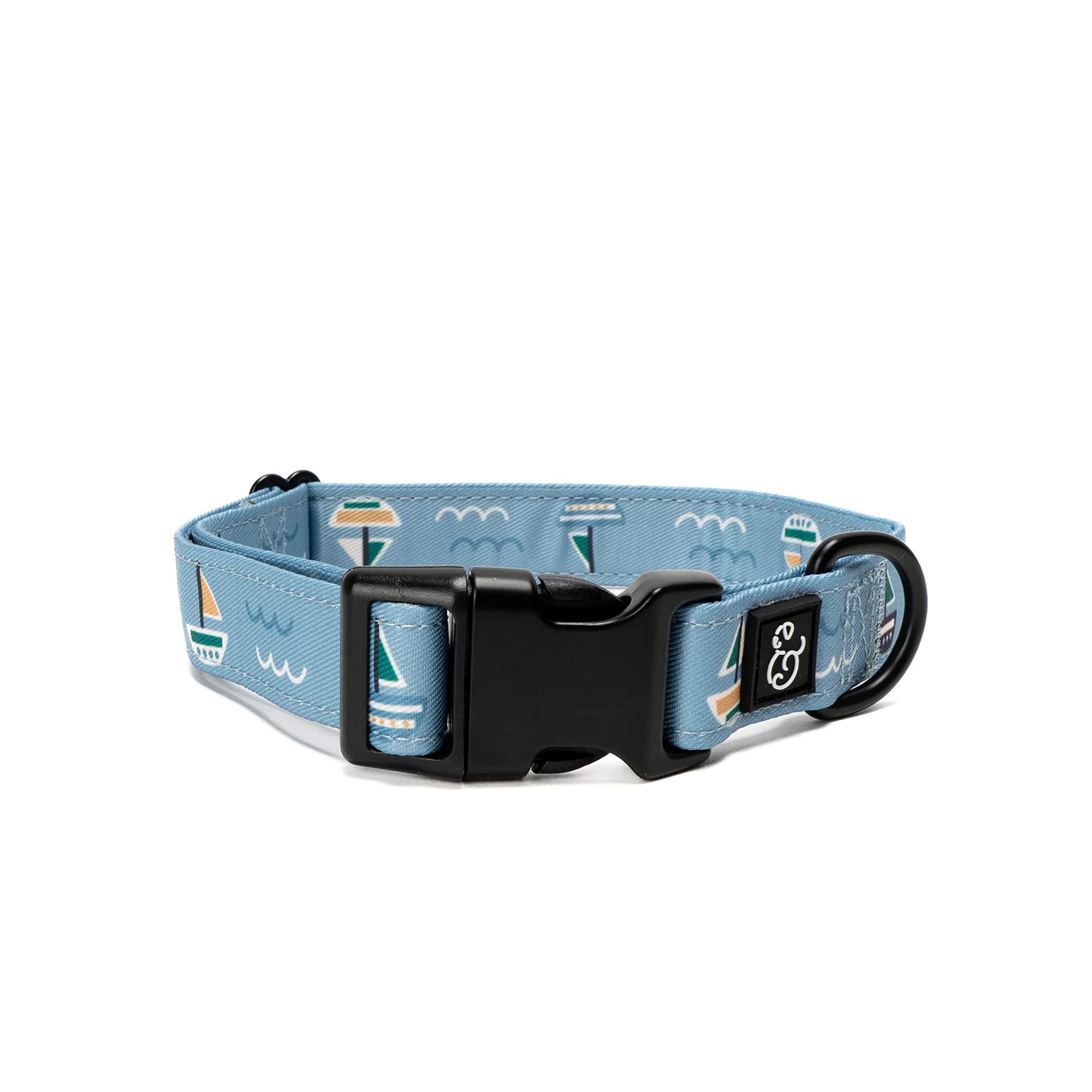 Lucy & Co. Set Sail Adjustable Dog Collar- Cute Designer Pet Collar For Small, Medium, Large Dogs- Buckle Closure Dog Accessorie