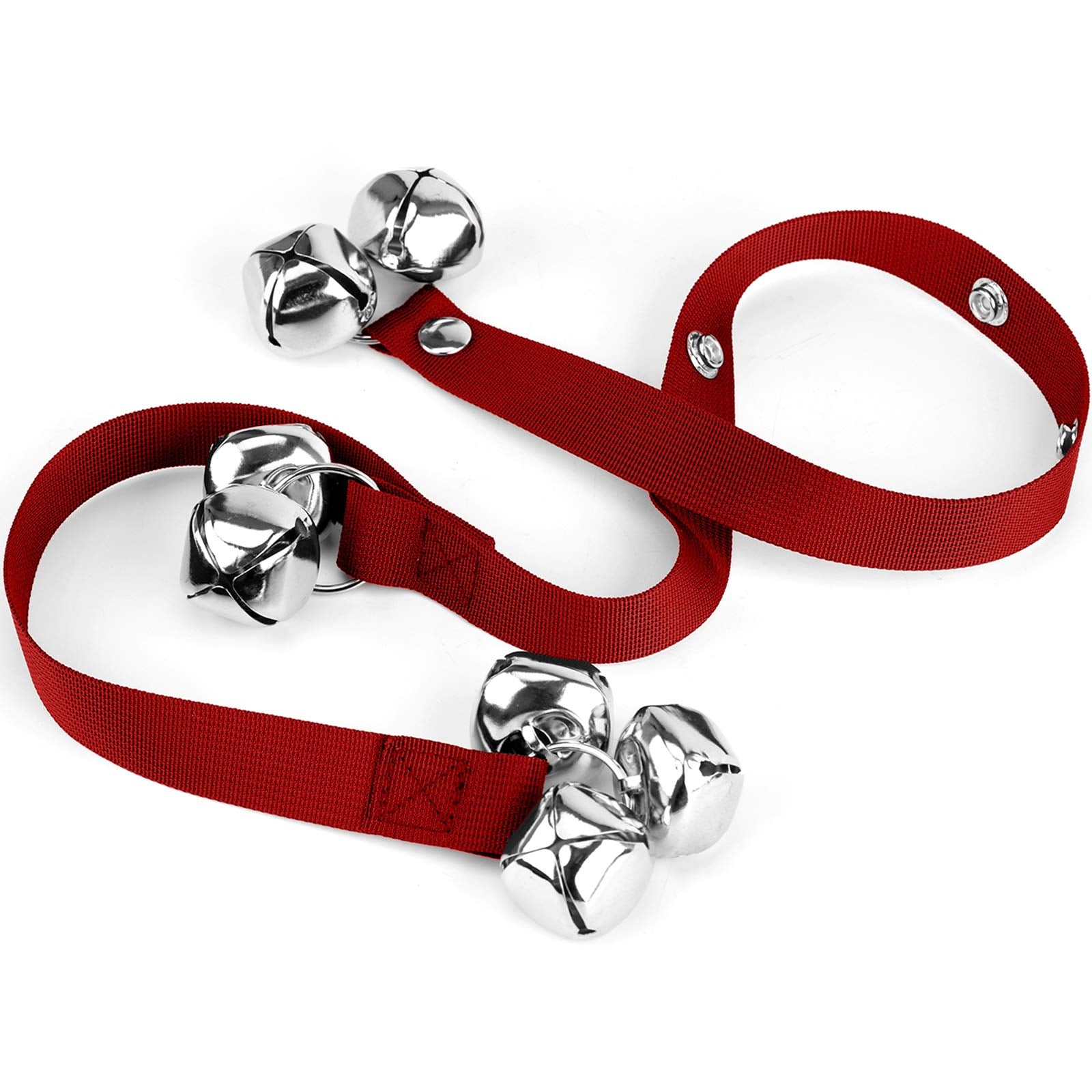 [Upgraded] Puppy Bells Dog Doorbells For Door Knob/Potty Training/Go Outside-Dog Bells For Puppies Dogs Doggy Doggie Pooch Pup Pet Hound Mutt Cat For Dog Lovers + Dog Training Clicker With Wrist Strap