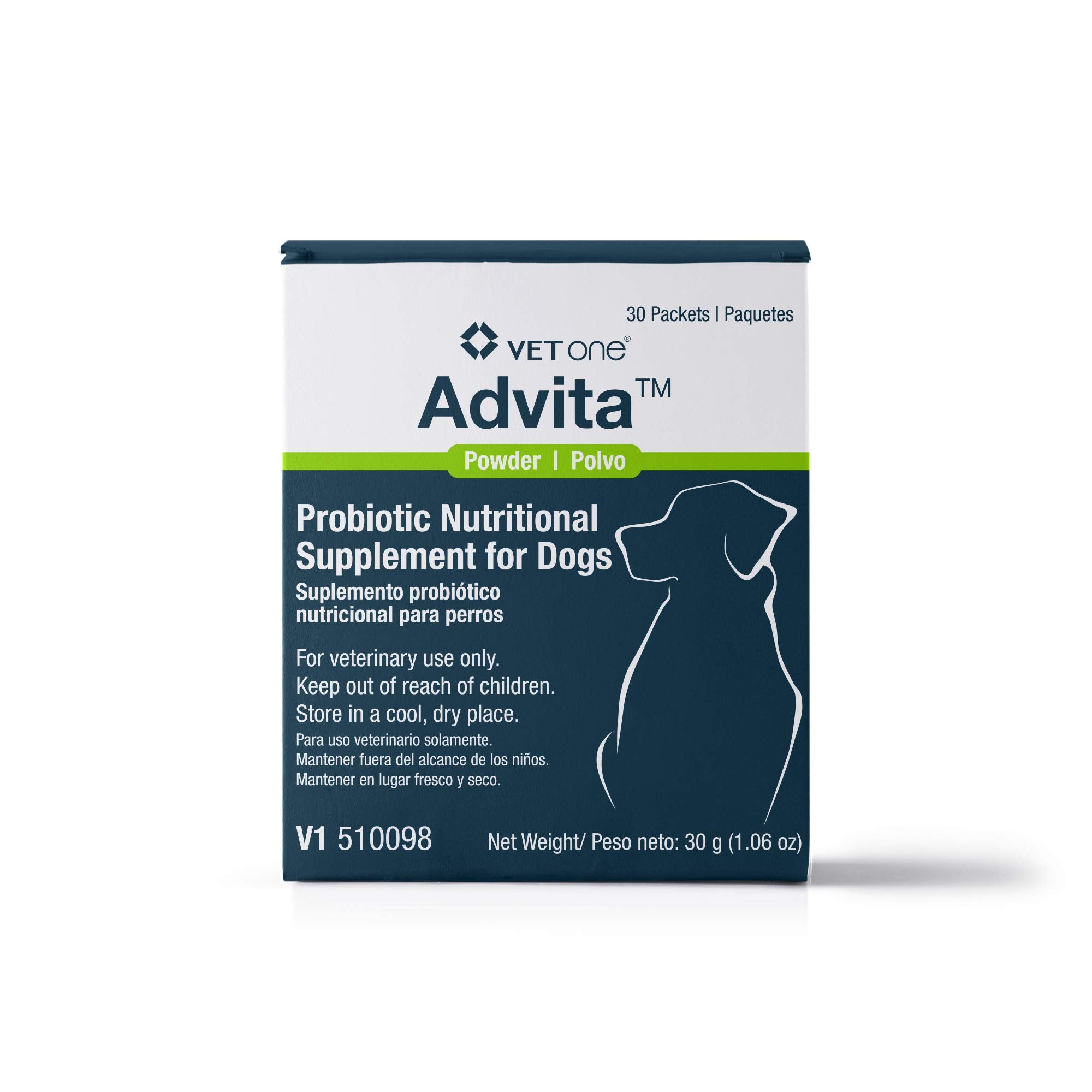 Vet One Advita Probiotic Powder for Dogs, a Daily Nutritional Supplement to Maintain Immune System, Appetite, & Digestion in 30,