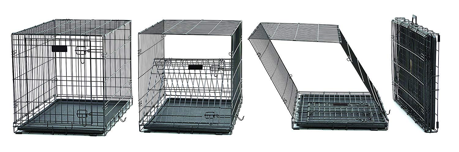 Midwest Homes For Pets Dog Crate | Newly Enhanced Life Stages Xs Folding Metal Divider Panel, Floor Protecting Feet, Leak-Proof Pn 23L X 13.63W 16H Inches, Breed.