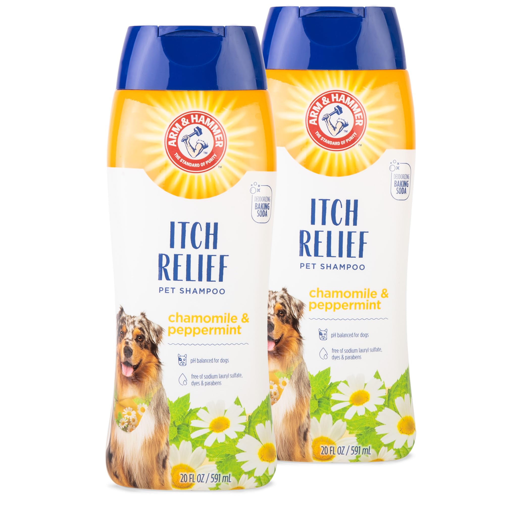 Arm & Hammer For Pets Itch Relief Shampoo, Chamomile And Peppermint Scent | Professional Quality Dog Itch Shampoo, Free Of Sodiu
