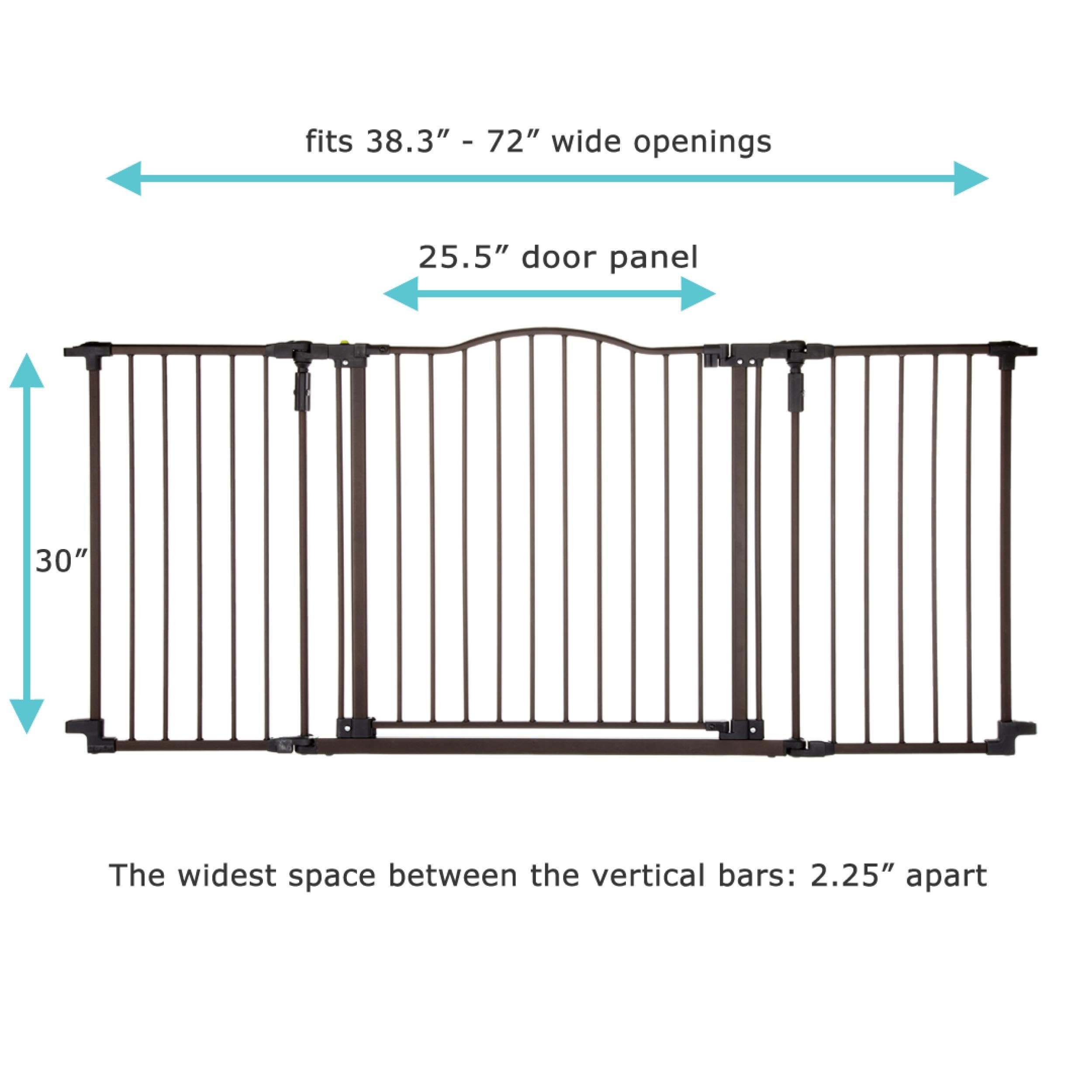 Toddleroo by North States 72wide Deluxe D?or Baby Gate: Sturdy safety gate with one hand operation. Extra wide baby gate. Hardwa