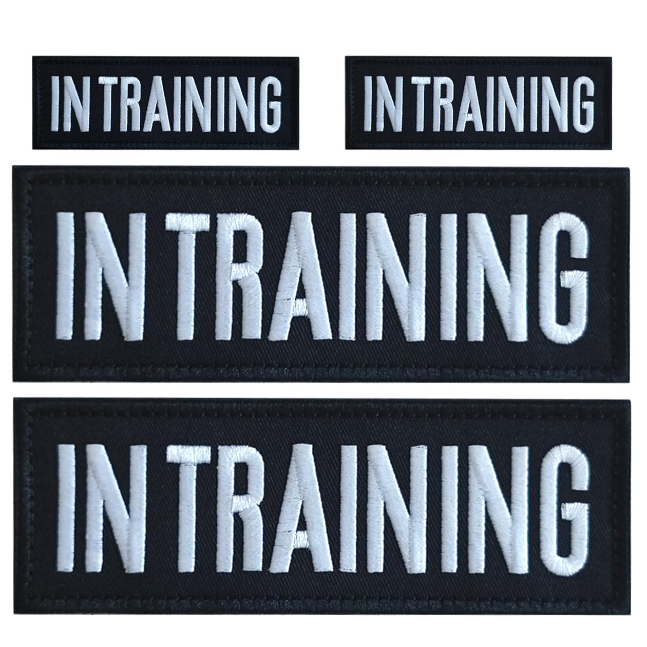 Zesion 4 Pcs In Training Patch, Dog Tactical Vest Patch Removable Embroidered Hook And Loop Patch For Dog Carrier, Harness, Coll
