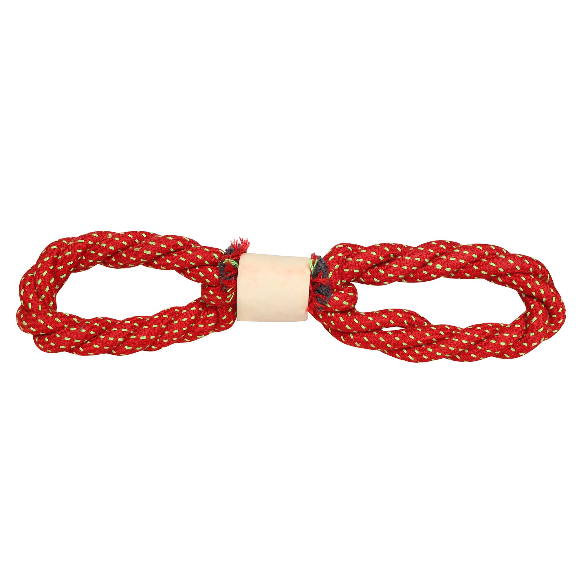 Pet En Care Rope Ribbon With Bone Dog Toy | Durable Braided Rope Chew Toy