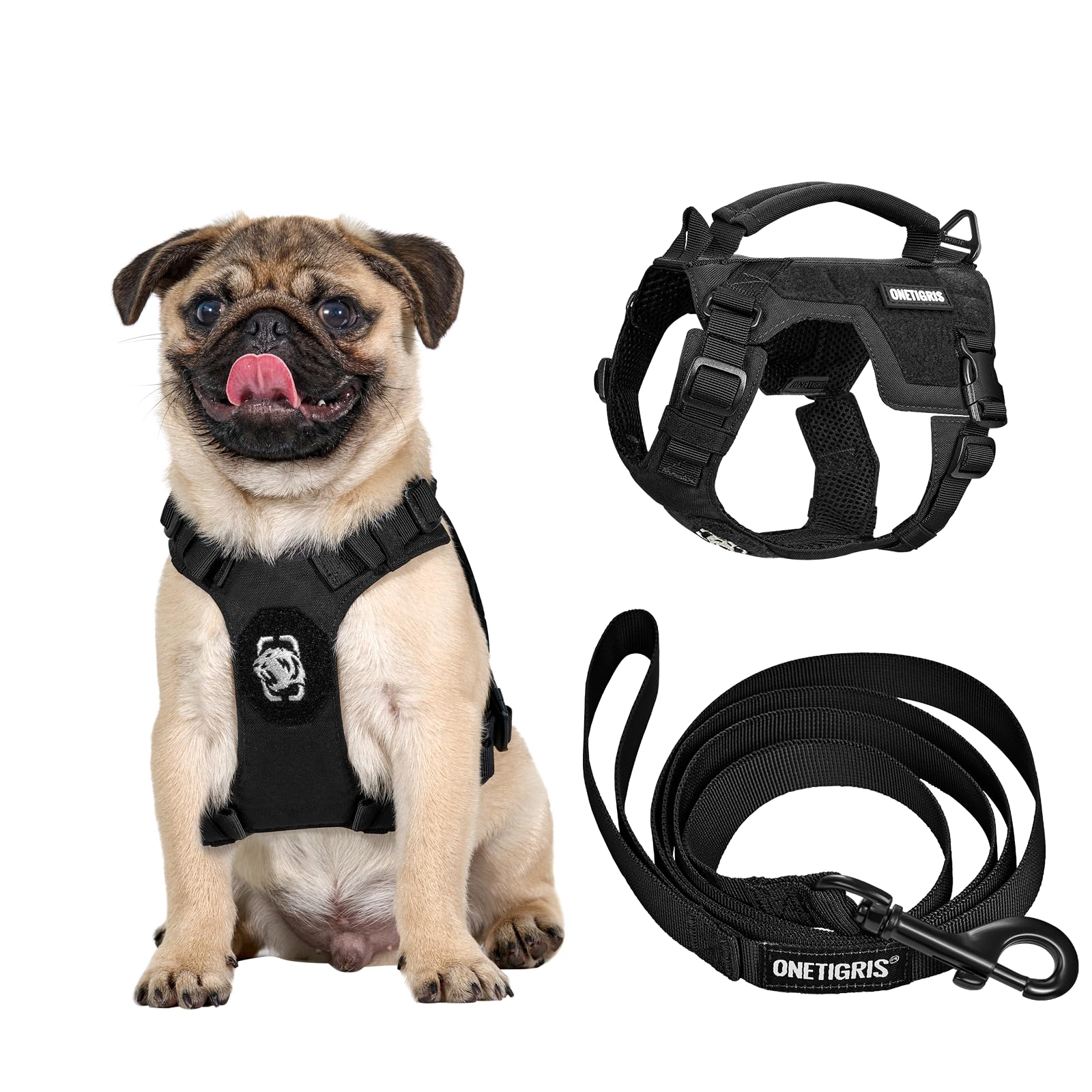Onetigris Dog Harness Extra Small Puppy Harness, No-Pull Dog Leash Set, Adjustable Soft Padded Vest, No-Choke Pet Vest With Easy