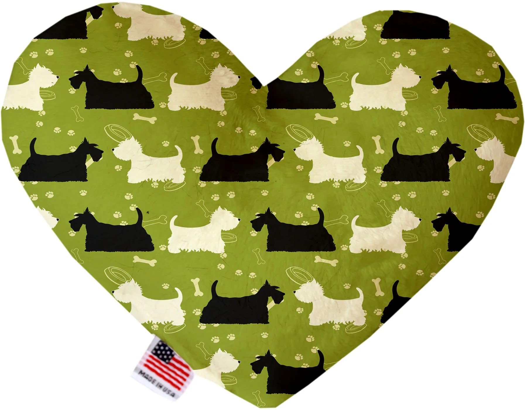Pet & Dog Plush Heart or Bone Toy, "Westie World Group" (Available in different sizes, and 4 different pattern options!) It's A Westie World 8" Plush Bone