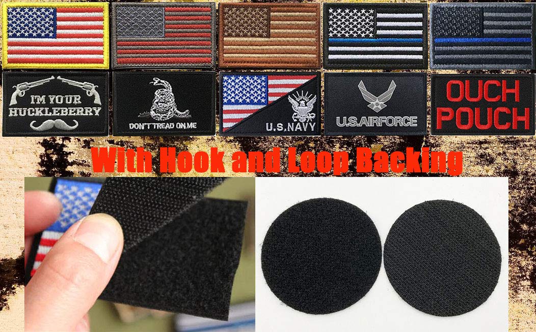 Zcketo 2 Packs Red Round 3.15 Inch Embroidered Dog Patch - Psychiatric & Emt Service Dog Stress & Anxiety Response - Hook & Loop