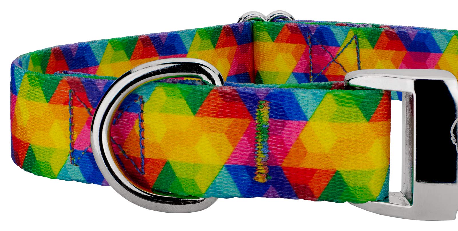 Country Brook Petz - Premium Kaleidoscope Dog Collar & Leash - Groovy Collection Featuring Far Out Designs (5/8 Inch, Small)