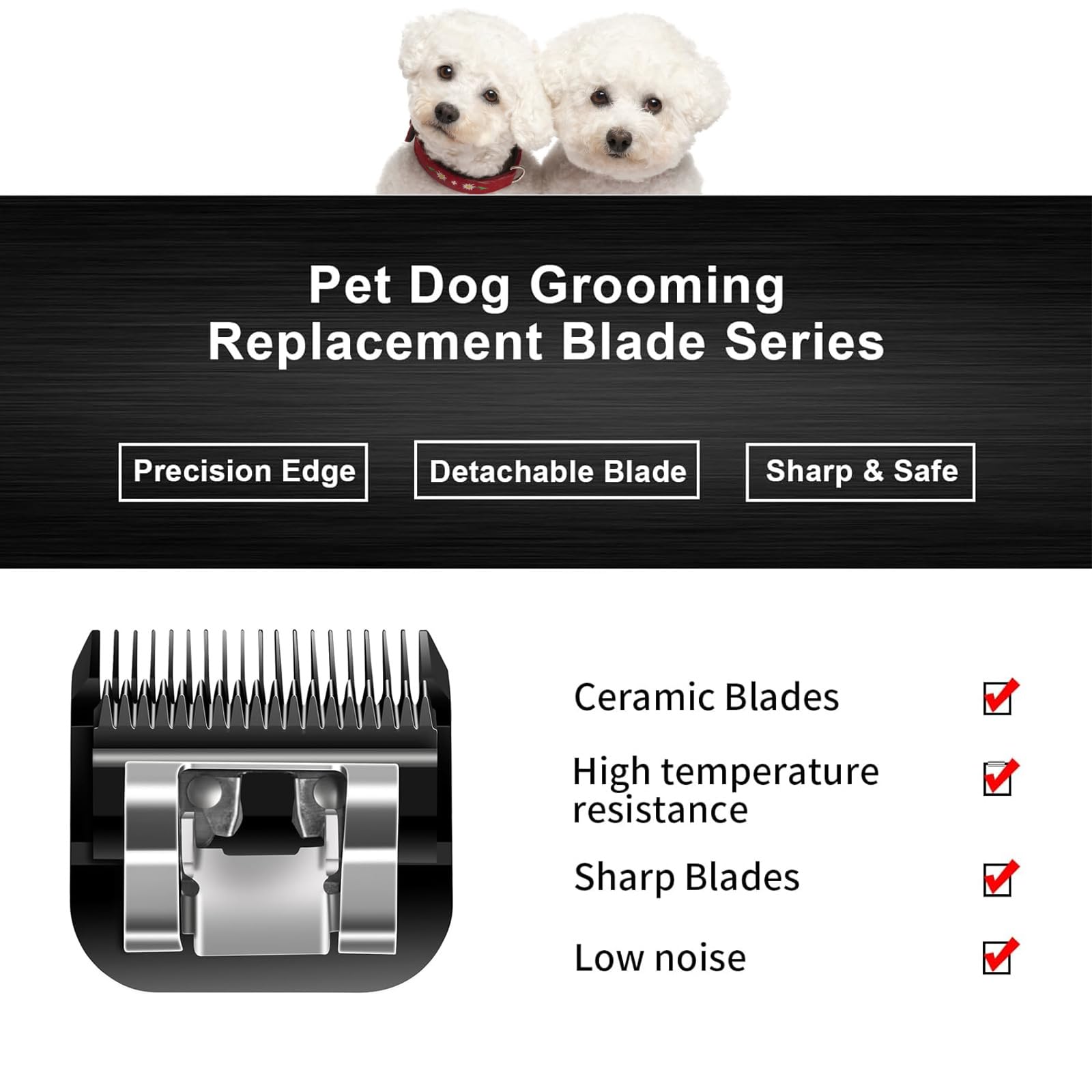 30 Blades Dog Grooming Blades Compatible with Andis/Oster A5/Wahl KM-10 Series Dog Clippers,Detachable Clipper Replacement Blade