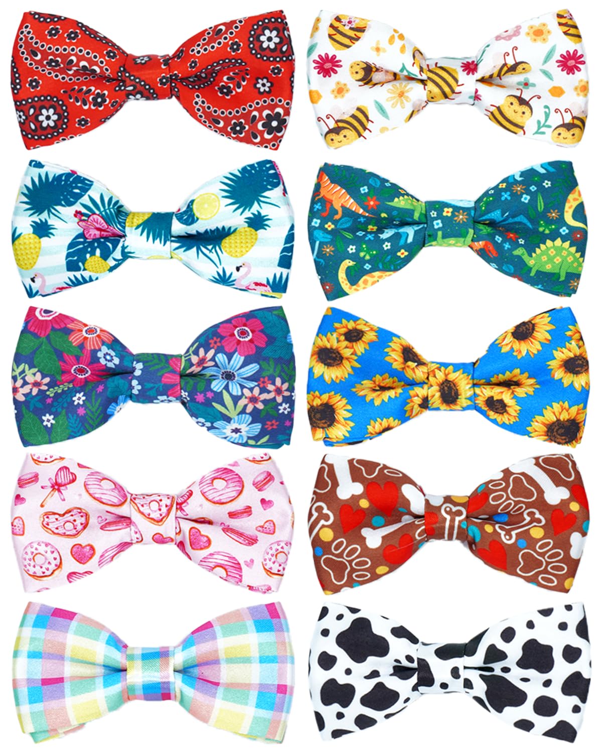 Pet Show 10 Pack Small Dog Bow Ties Sliding Collar Attachments Puppy Cats Daily Bowties For Medium Dogs Multiple Styles Cute Sum