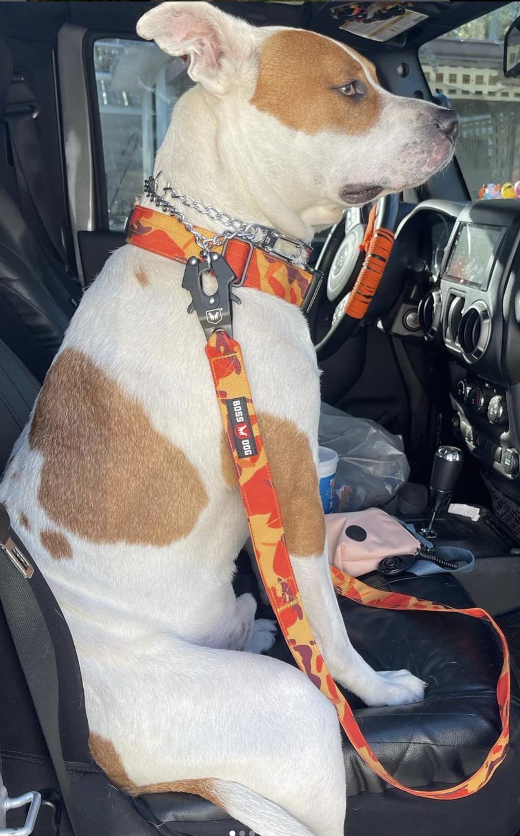 Boss Dog Tactical Leash, Orange Camo, 6 Ft