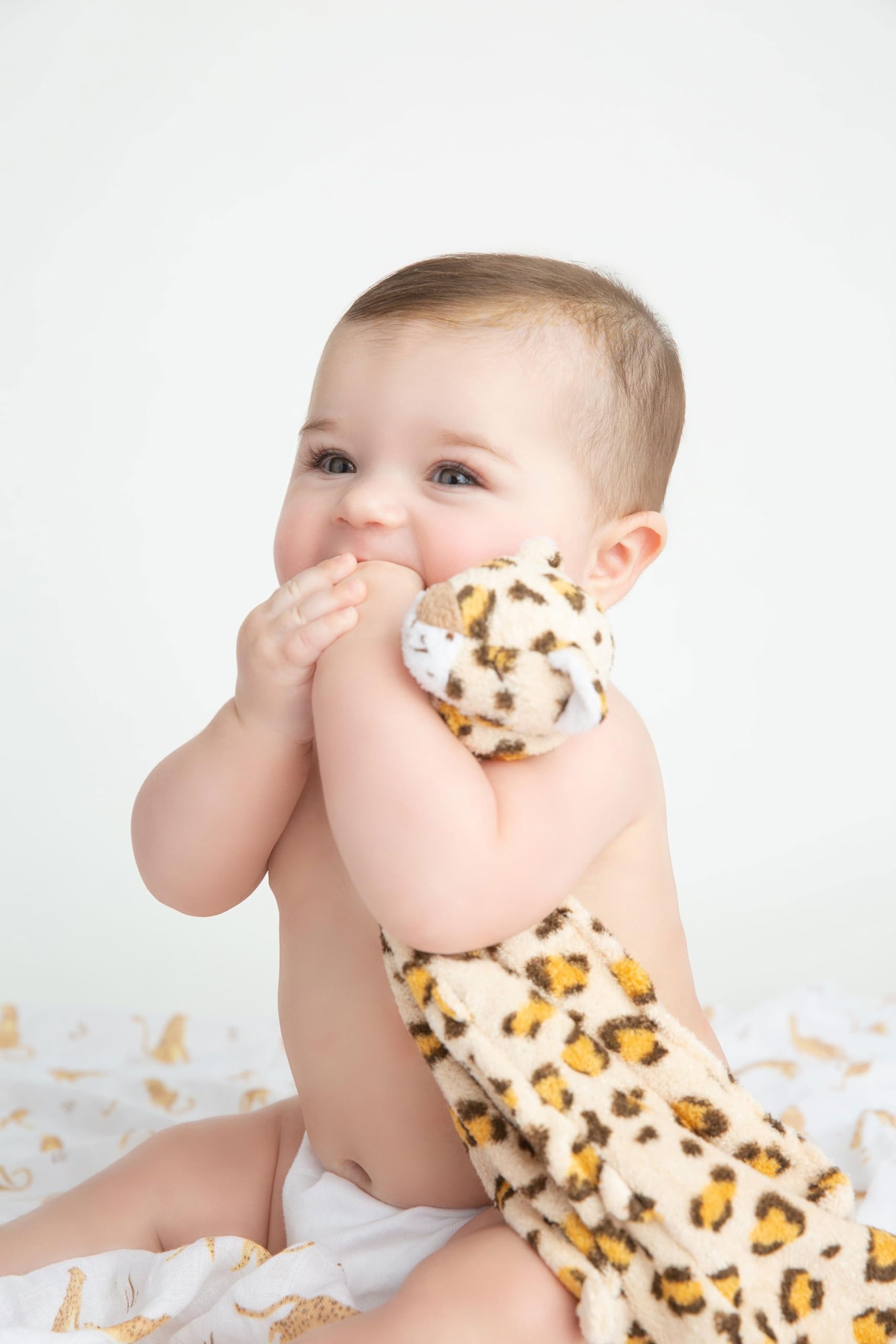 Angel Dear Leopard Print Blankie, 1 Count, Cashmere Material, Model 1149b