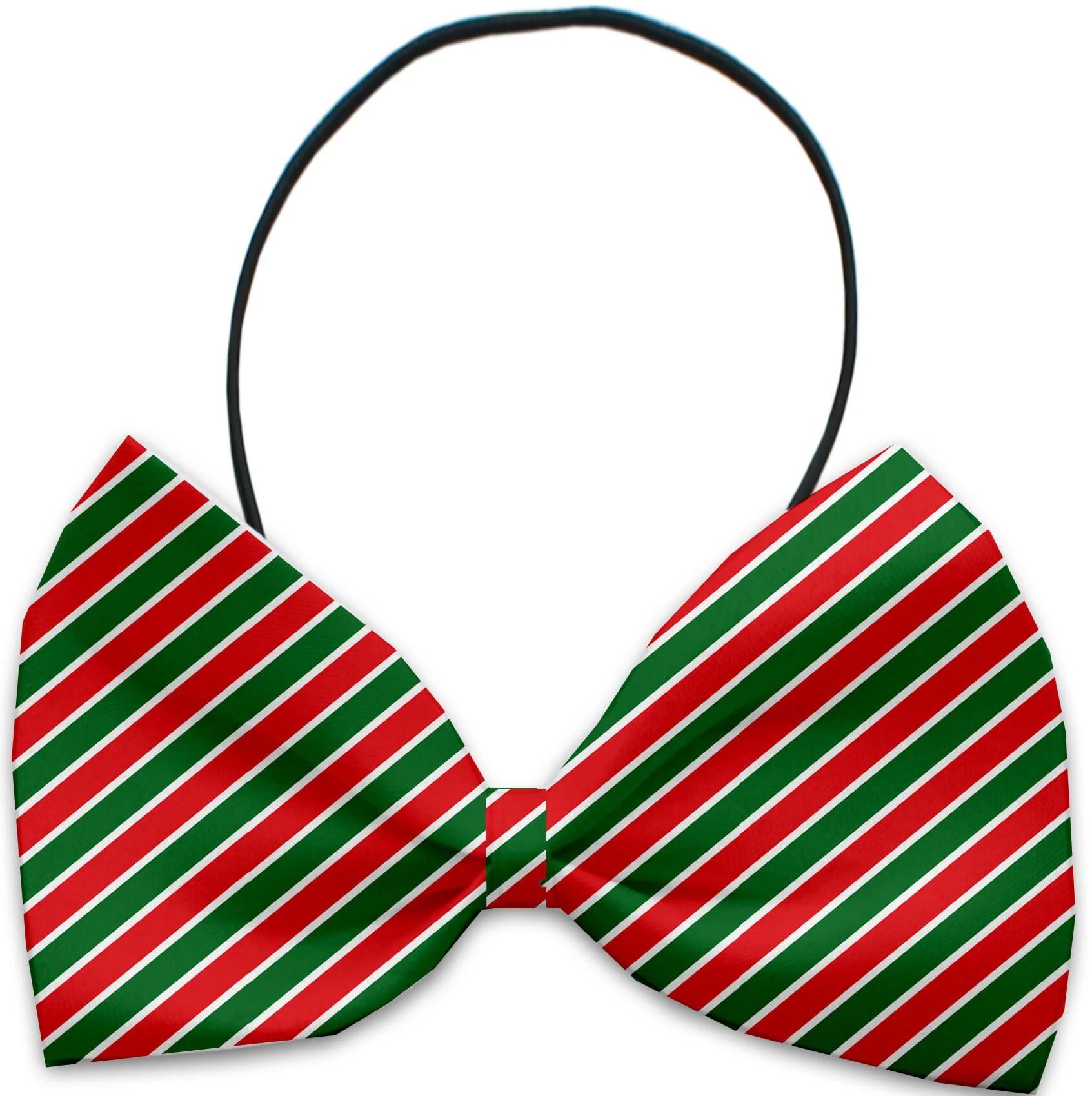 Christmas Pet, Dog & Cat Bow Ties, "Candy Cane Lane Group" *Available in 8 different print options!* Collar Strap ChevronChristmasTree