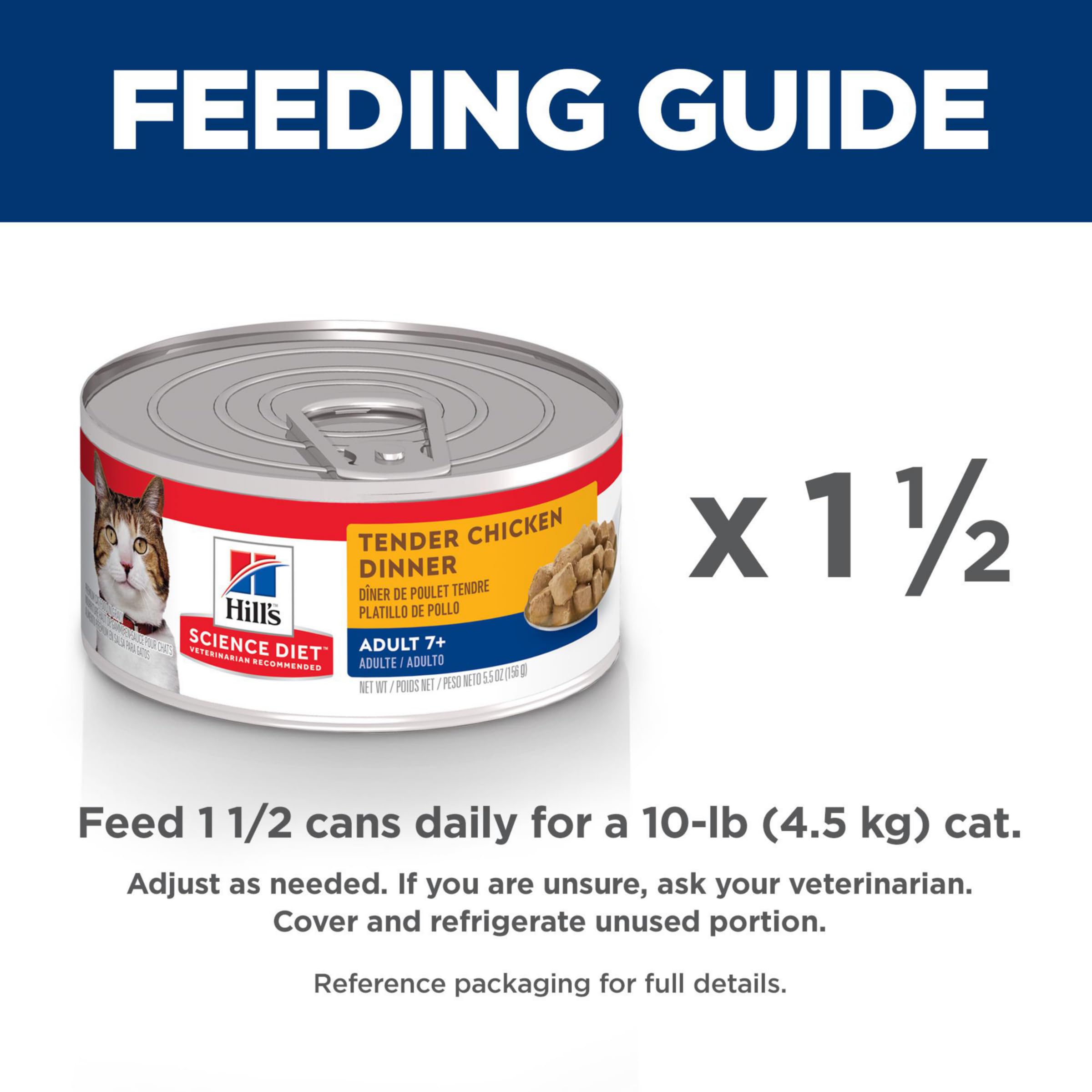 Hills Science Diet Adult 7+, Senior Adult 7+ Premium Nutrition, Wet Cat Food, Chicken Stew, 5 oz Can, Case of 24