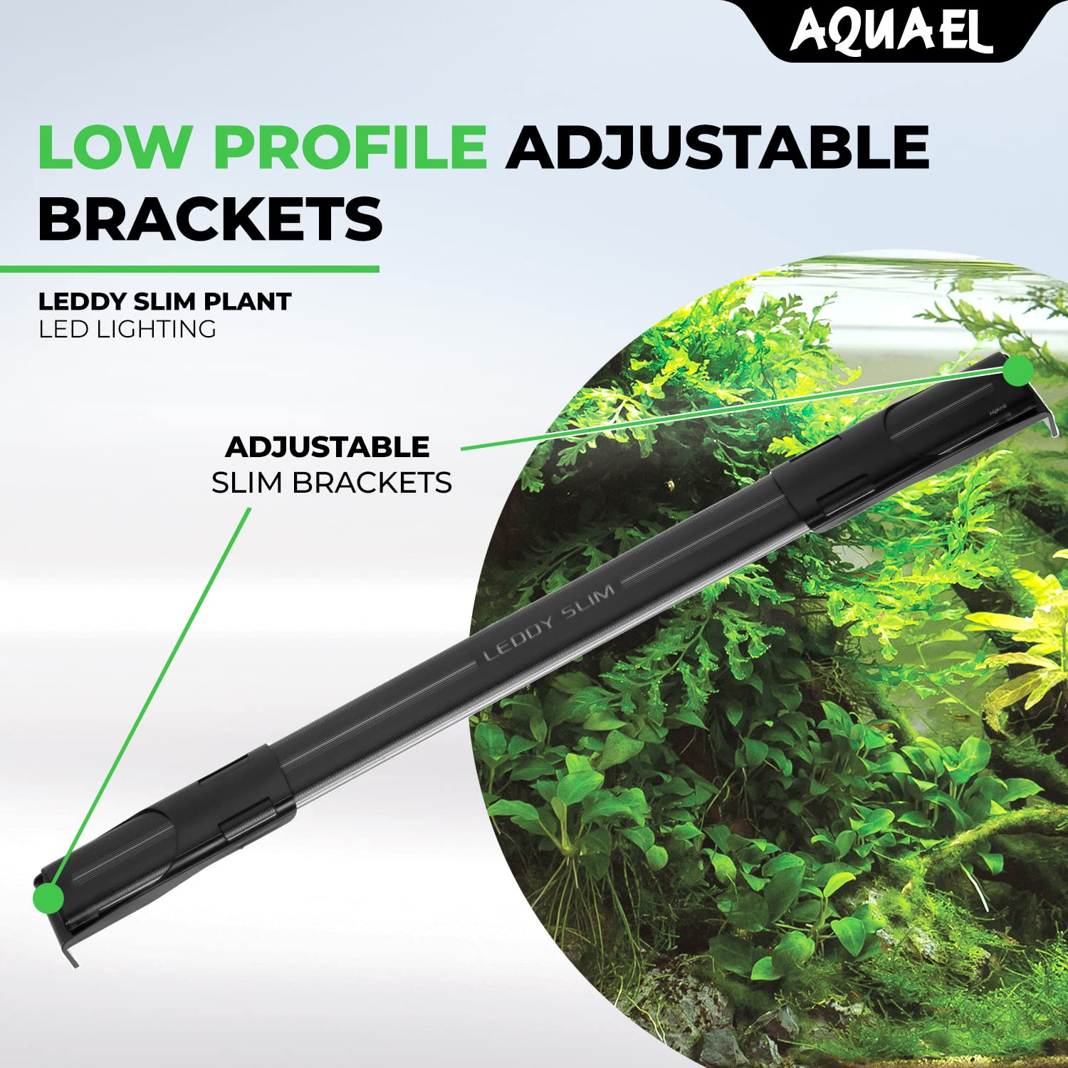 Aquael Leddy Slim Plant Premium Aquarium Light (White, 36W 40'-48')