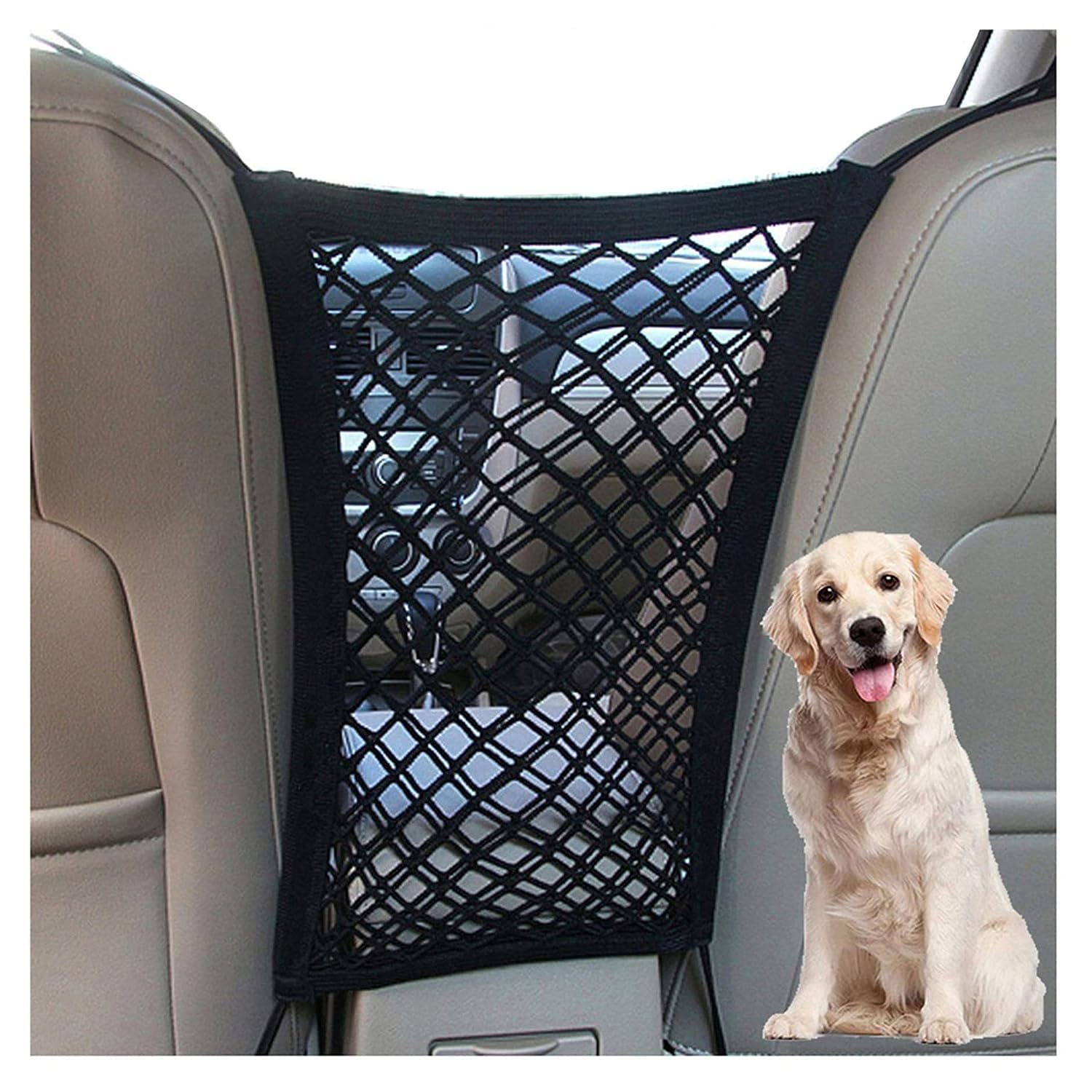Car Mesh Organizer, Seat Back Net Bag, Barrier Of Backseat Pet Kids, Cargo Tissue Purse Holder, Driver Storage Netting Pouch