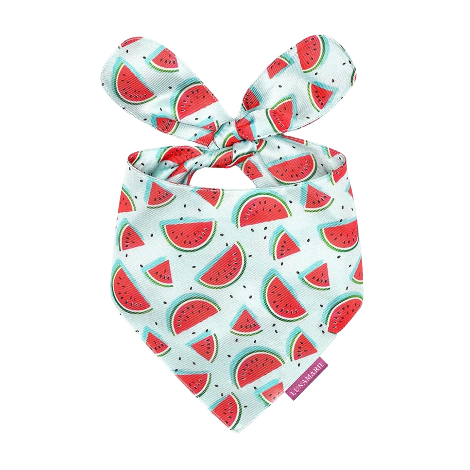 Lunamarie - Luxury Dog Bandanas - Cute Watermelon Design | Premium & Soft Fabric | 100% Handmade Custom Adjustable Shape Dual La