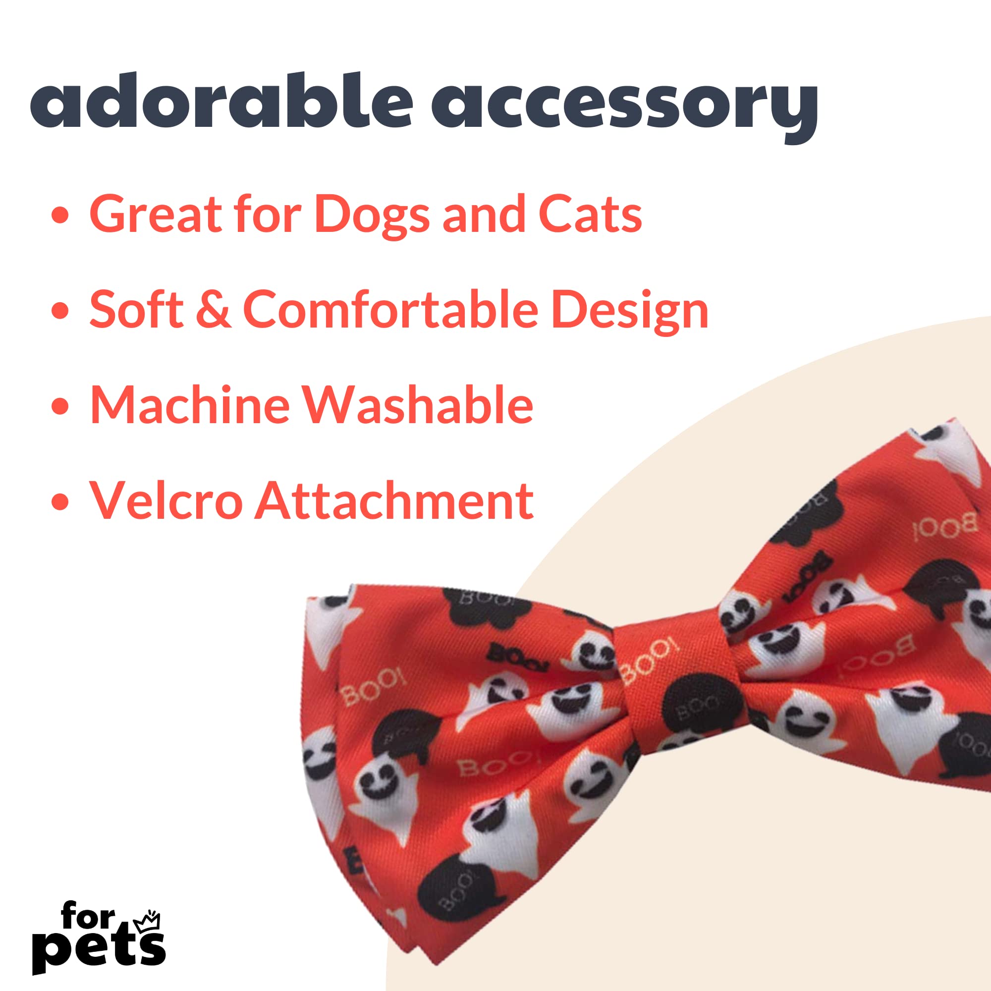 Huxley & Kent Bow Tie For Pets | Ghostbusters (Large) | Halloween Bow Tie Collar Attachment | Fun Bow Ties For Dogs & Cats | Cute, Comfortable, And Durable | H&K Bow Tie