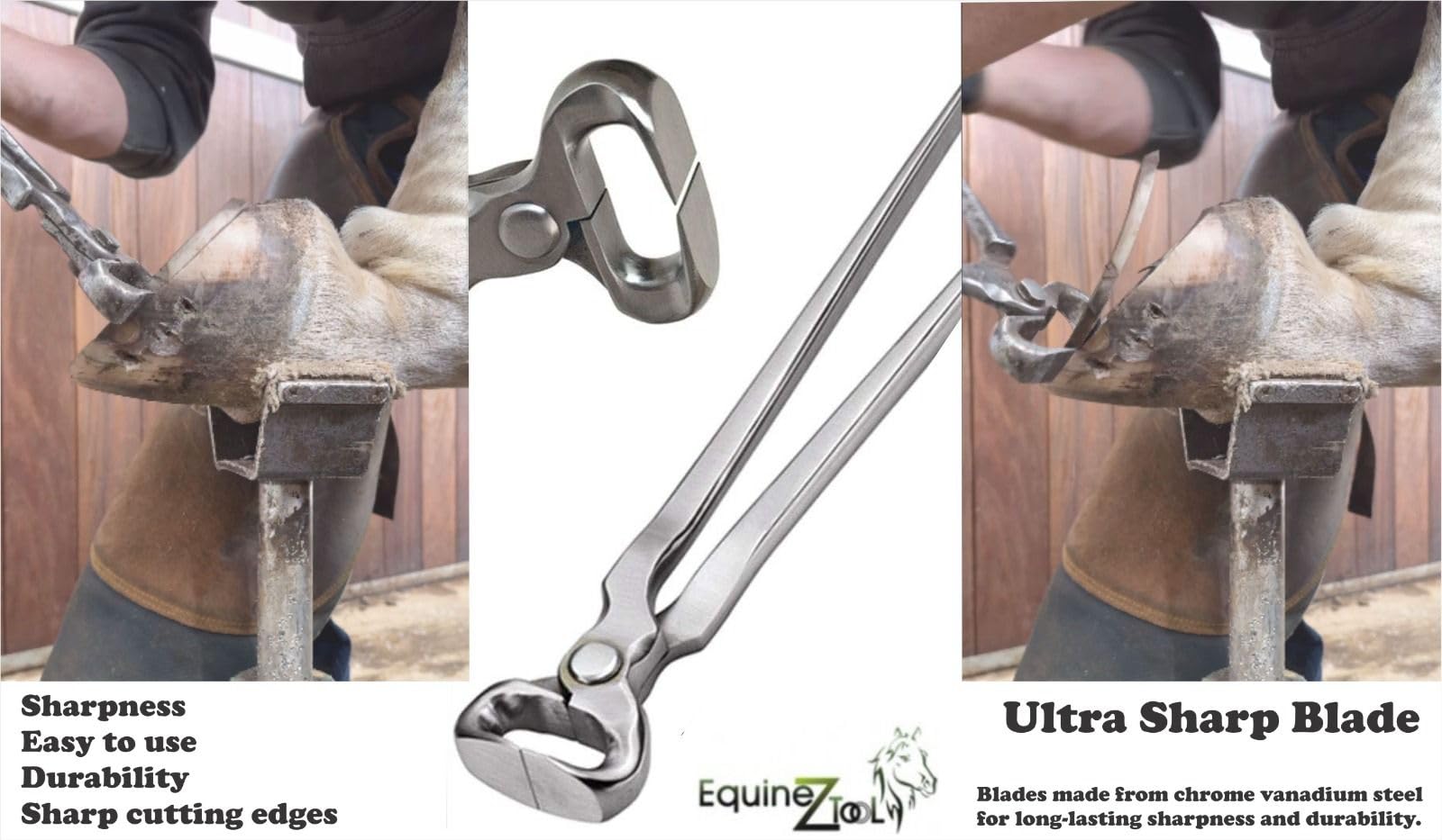 Hoof Nipper 14' Vanadium Steel Farrier Tool In Dull Finish