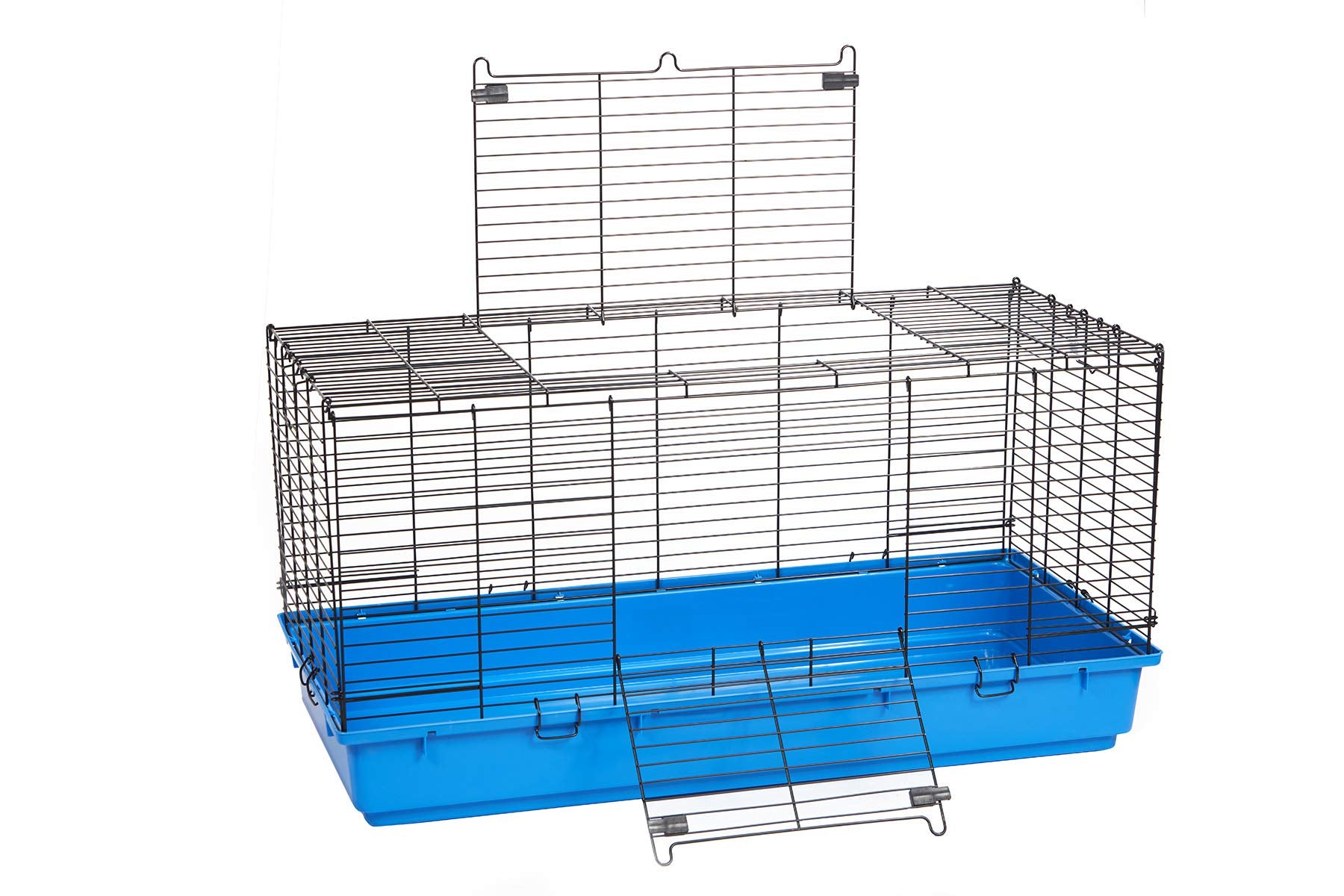 Pet Lodge® Plastic Bottom Rabbit Cage - Easy to Clean, Stackable, Large, Metal, Model 084369150958