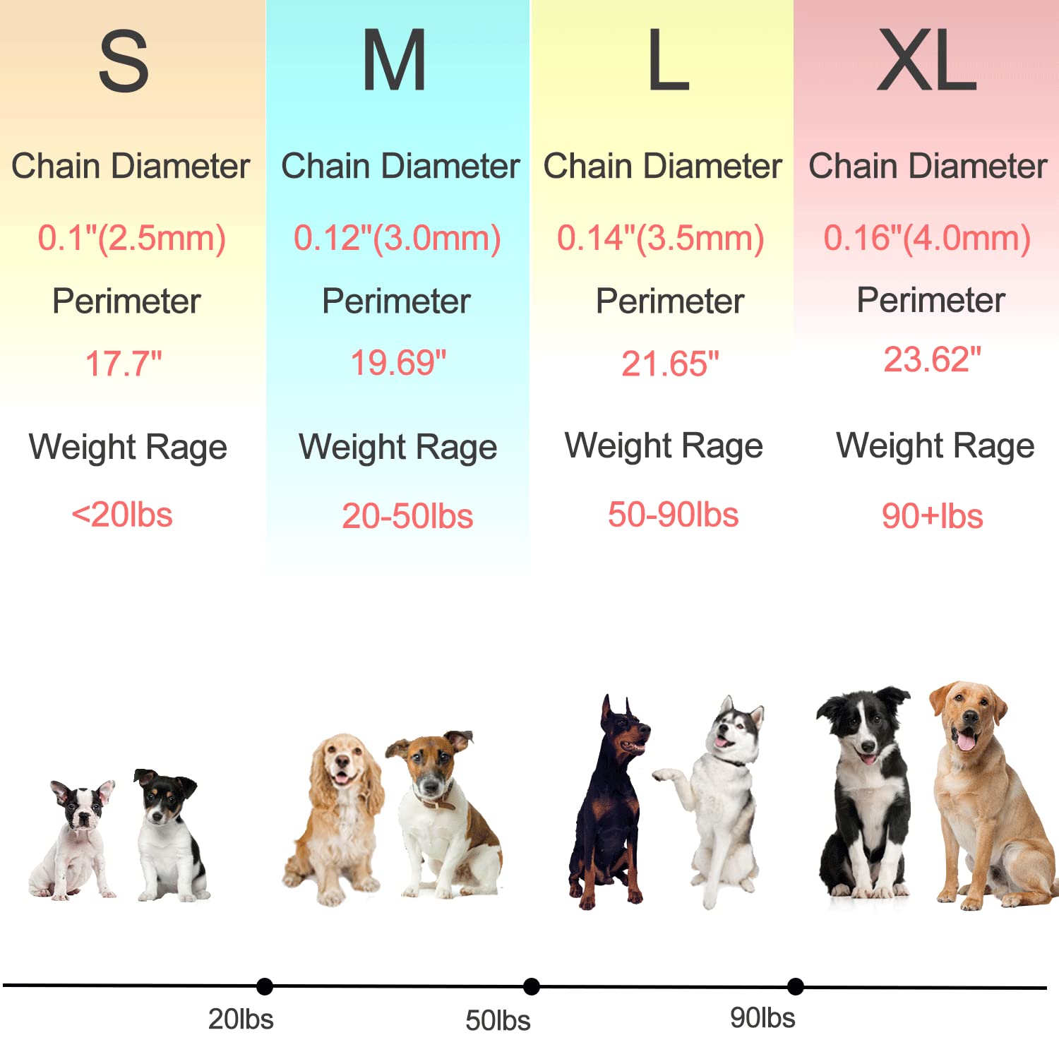 Real Fancy Dog Prong Collar Training Choke Chain Adjustable Pinch Collar Links With Comfort Rubber Tips And Quick Release Snap B
