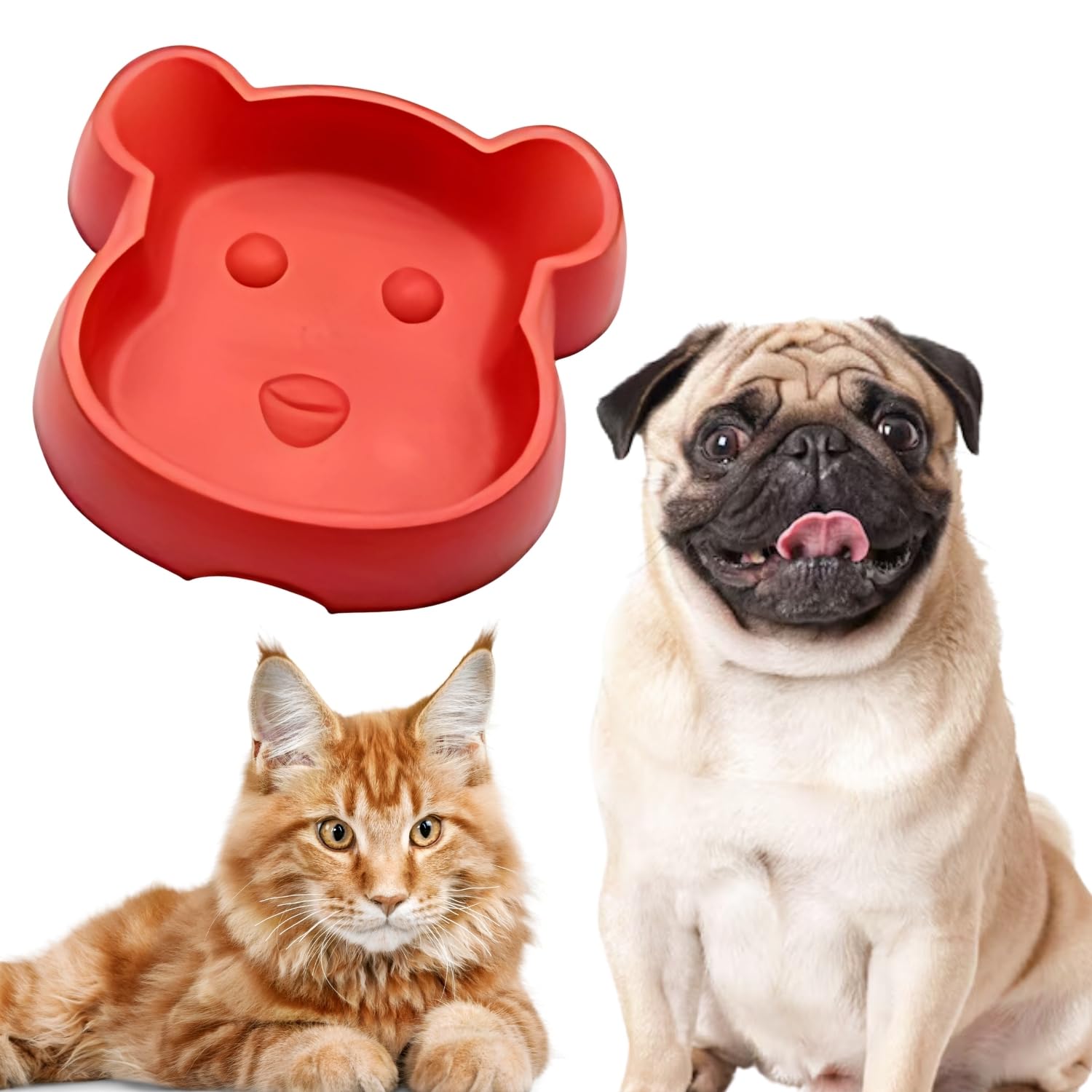 Western Era Pet Bear Shape Feeding Bowl  Interactive Pet Feeder, Promotes Healthy Eating & Mental Stimulation, Design For Healt