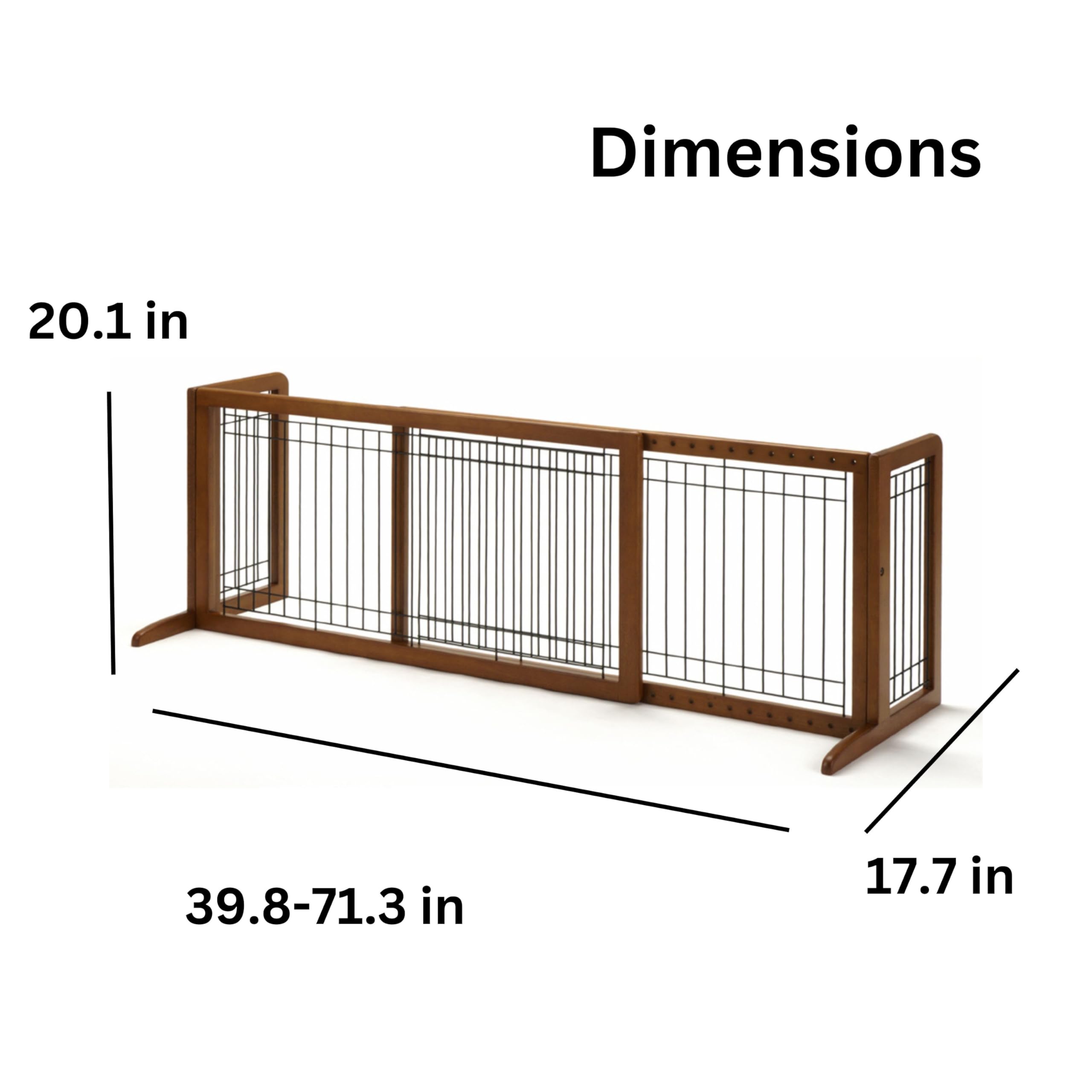 Large Bay Isle Freestanding Pet Gate - Tall