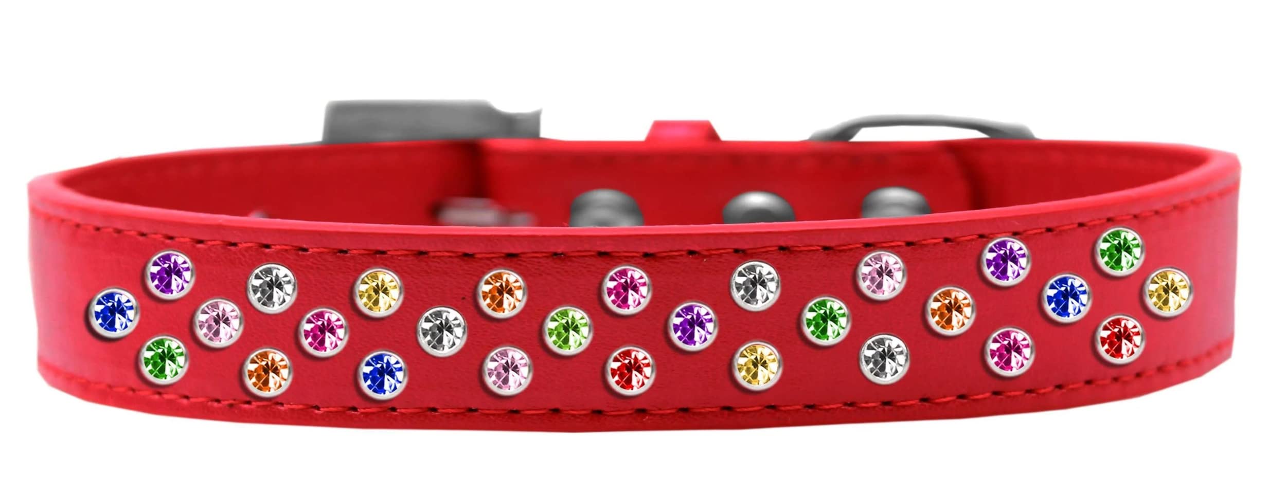 Mirage Pet Products Sprinkles Dog Collar with Confetti Crystals, Size 16, Black