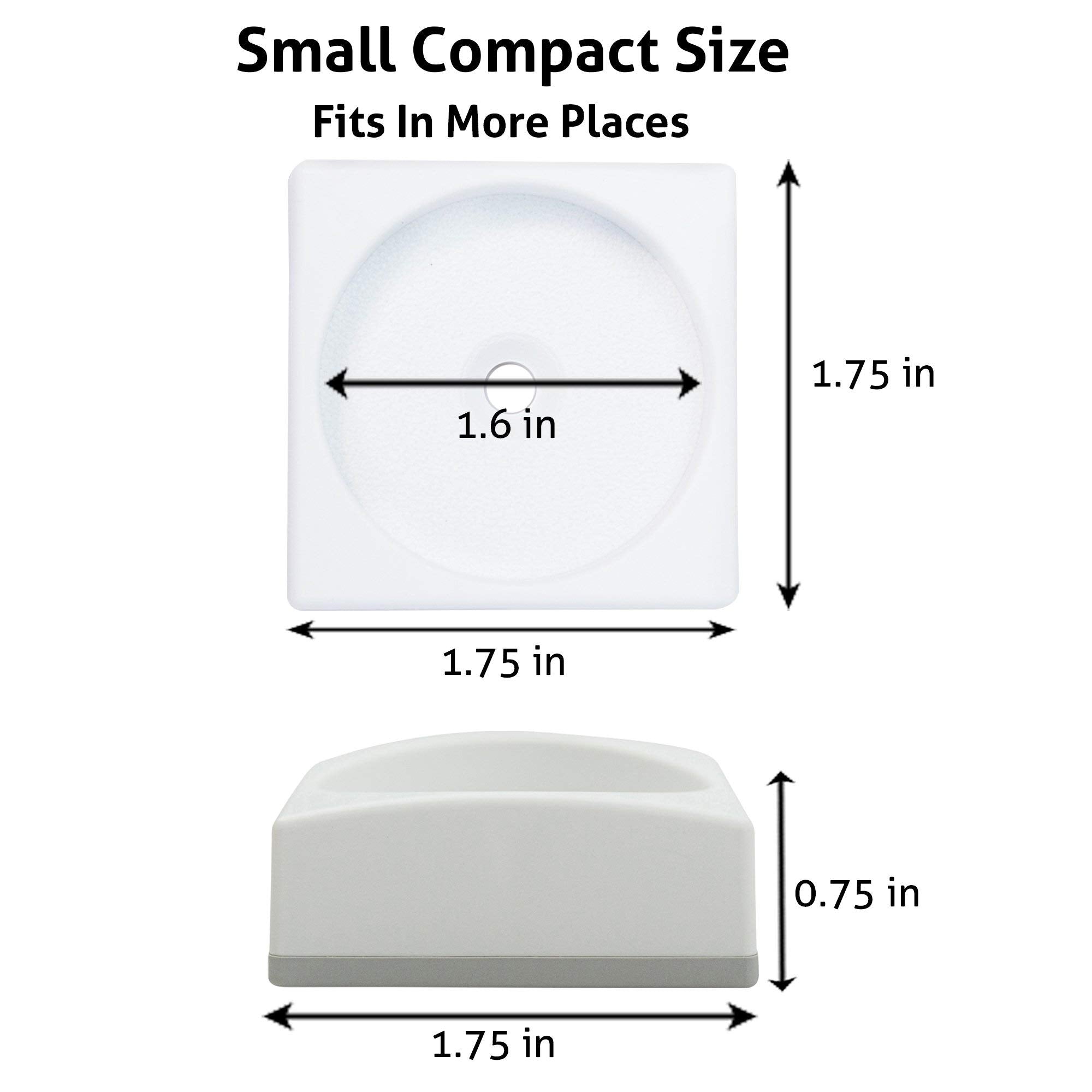 Wall Nanny Mini Baby Gate Wall Protector - 4 Pack, White, Pressure Mounted, Protects Walls & Doorways, Ideal for Pets & Kids, Made in USA