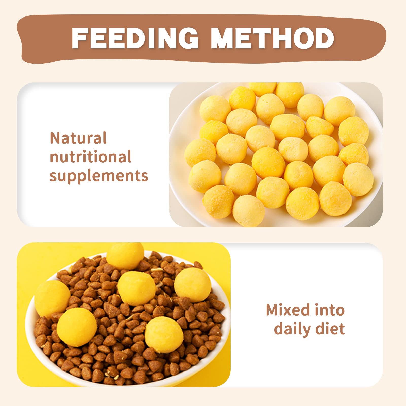 Dancing Tail Freeze Dried Cat and Dog Treats, Quail Egg Yolk, 8.8 Ounce, Limited Ingredient Healthy Snacks for Training