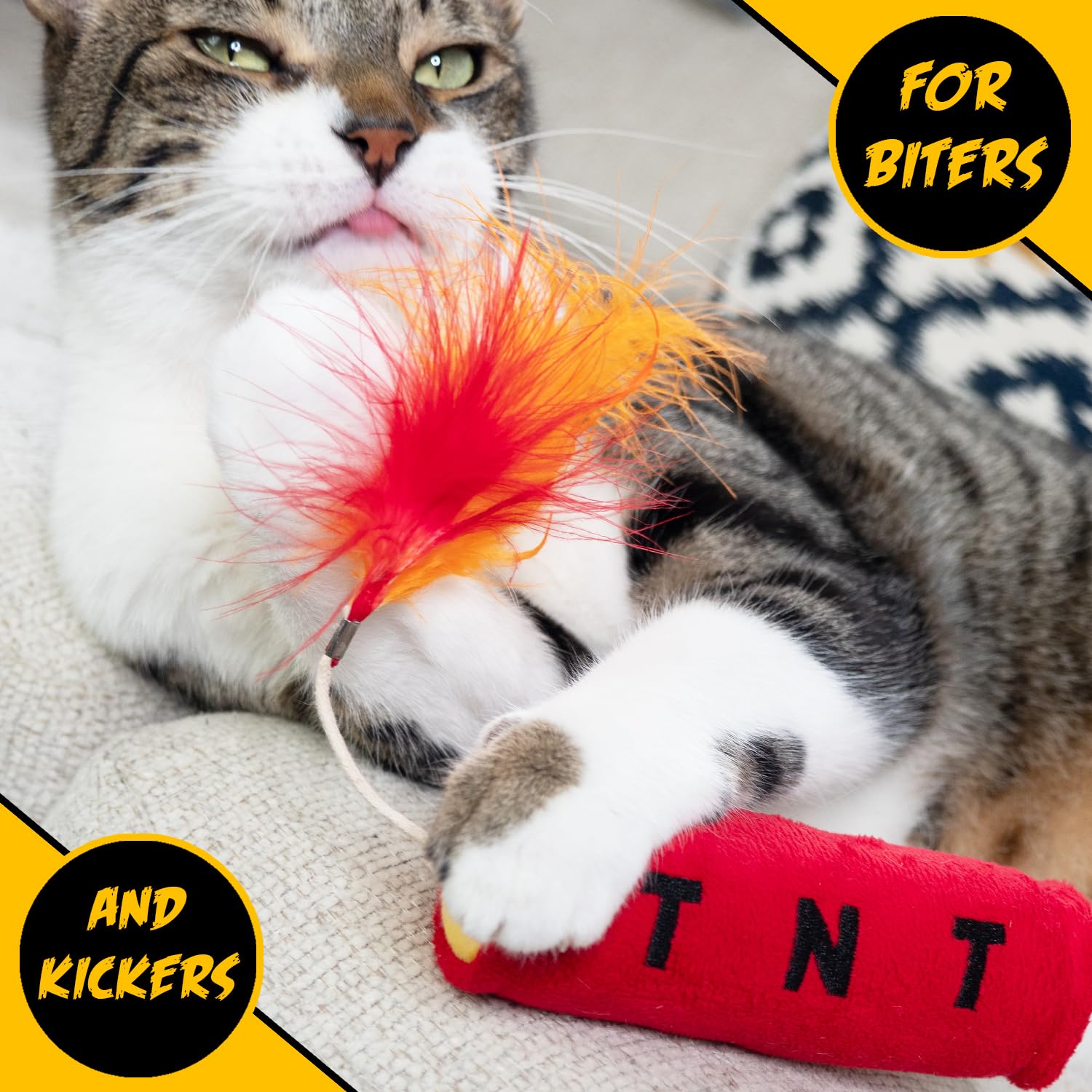 Cat Toy Grenade Tnt And Cigar, Cat Toys For Indoor Cats, Kitten Toys, Catnip Toys For Cats Of All Breeds, Action Themed Fun For