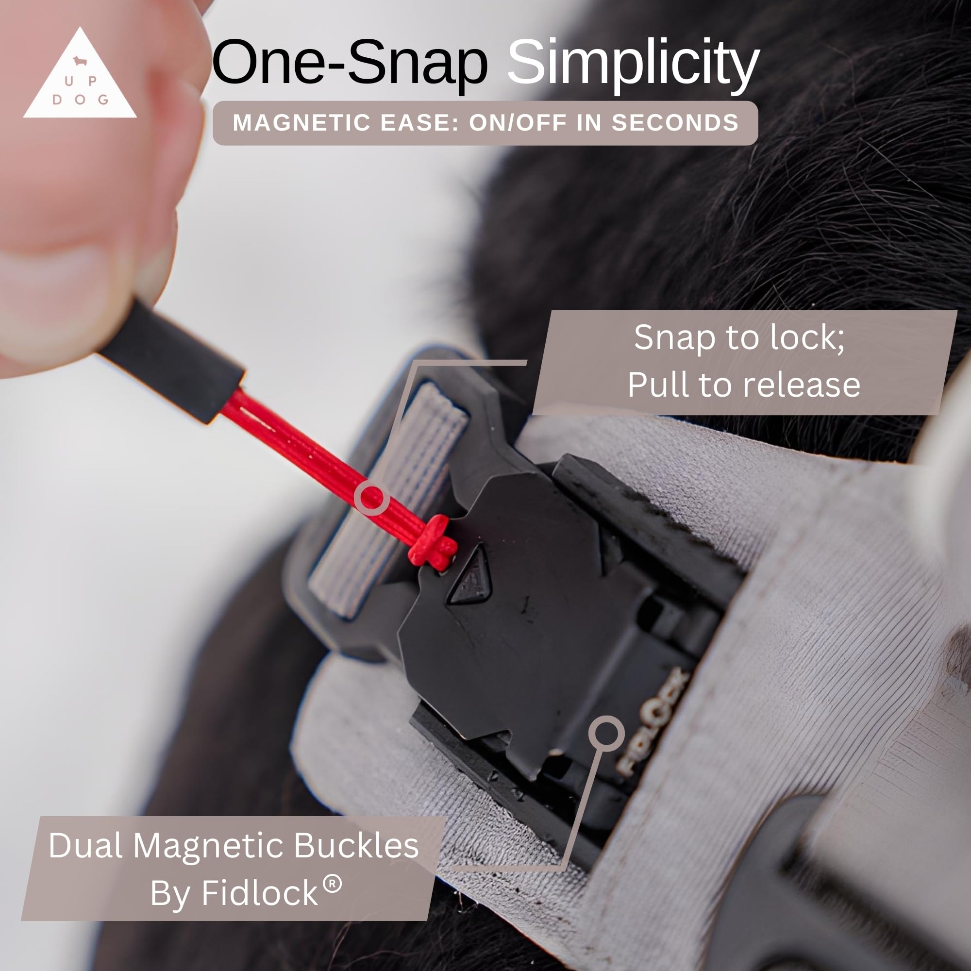 Strong & Secure Magnetic Dog Harness With Easy Lock Buckle - Comfortable No-Pull Vest For Small, Medium & Large Dog Breeds (Smal