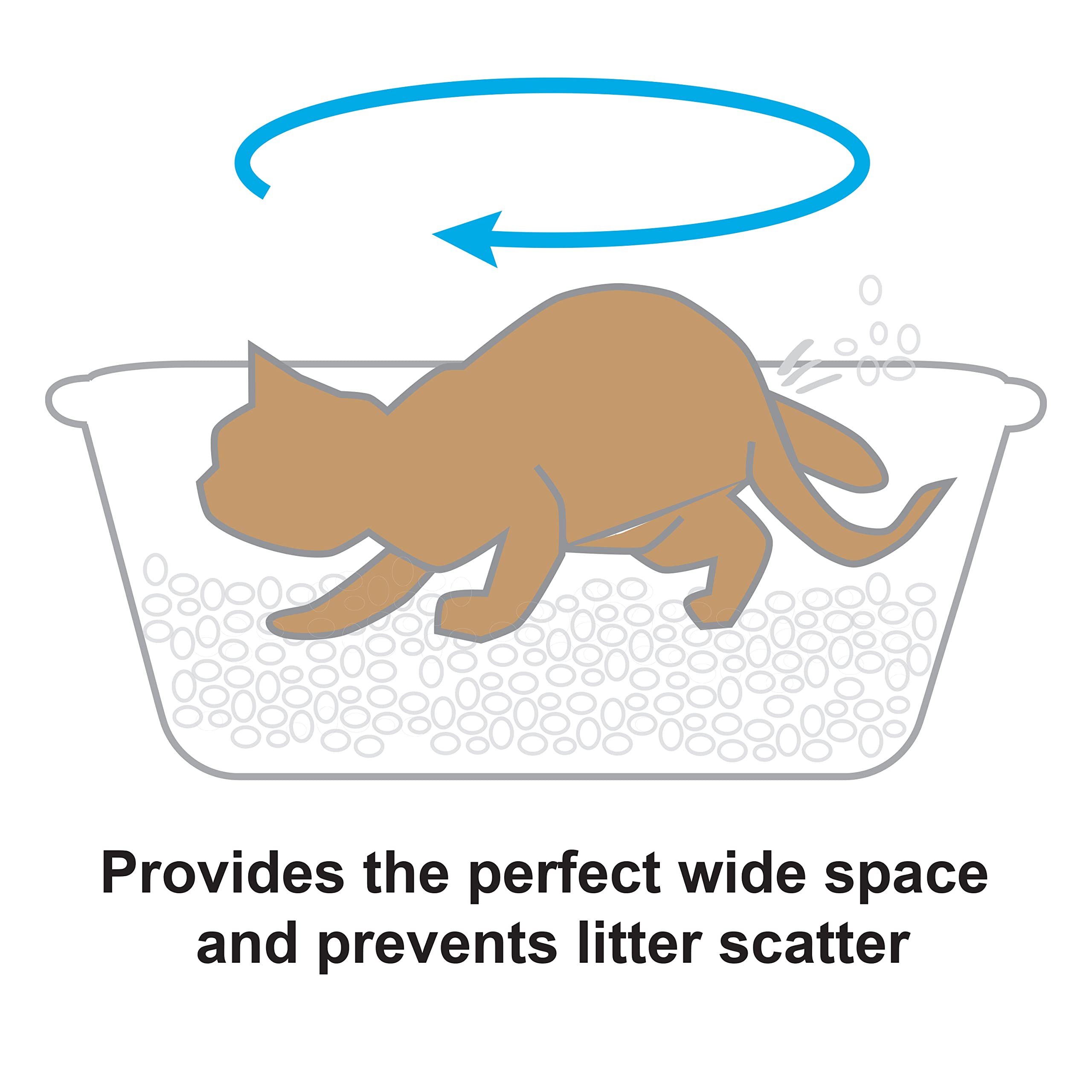 Richell 60030 Paw Trax Wide Cat Litter Pan Brown - Large