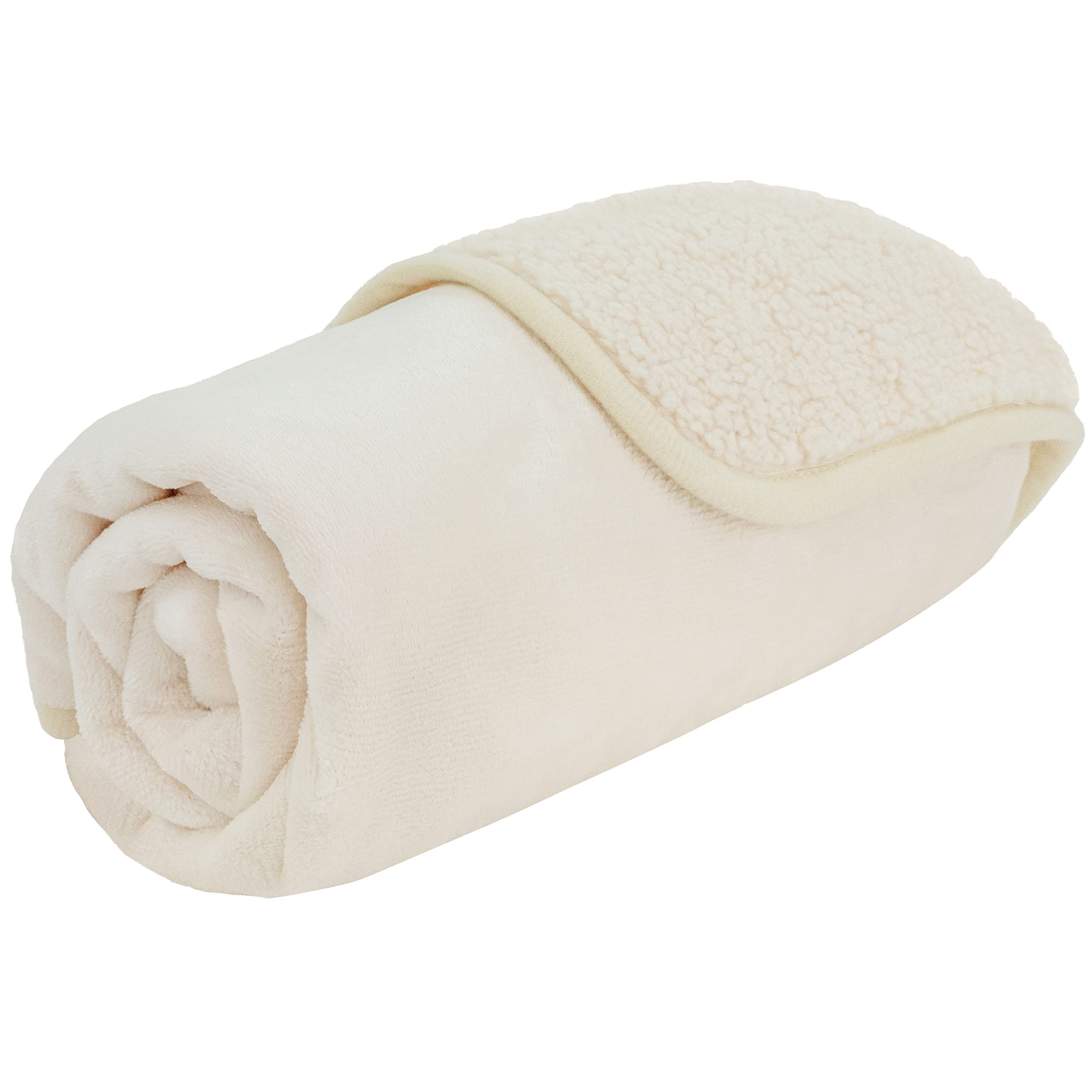 Petami Waterproof Dog Blanket For Small Medium Dogs, Pee Proof Pet Blanket Sherpa Fleece Couch Cover, Reversible Cat Throw Bed Sofa Protector, Soft Plush Washable Pad (Small 24X32, Beige)