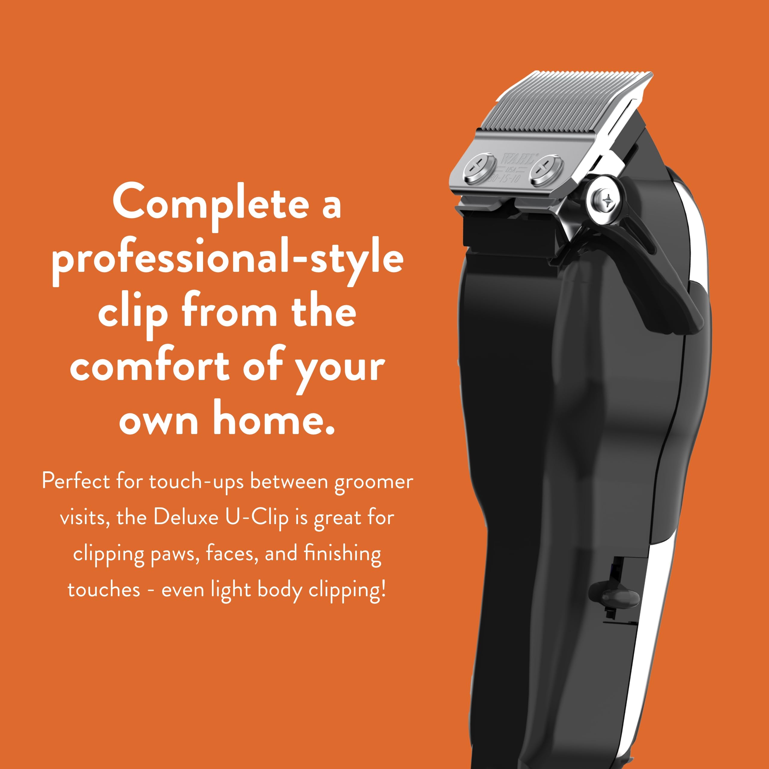Wahl Pro Animal Deluxe U-Clip - Dog & Cat Trimmer With 3 Cutting Lengths & 7 Attachment Combs - Premium Grooming Tools For Light