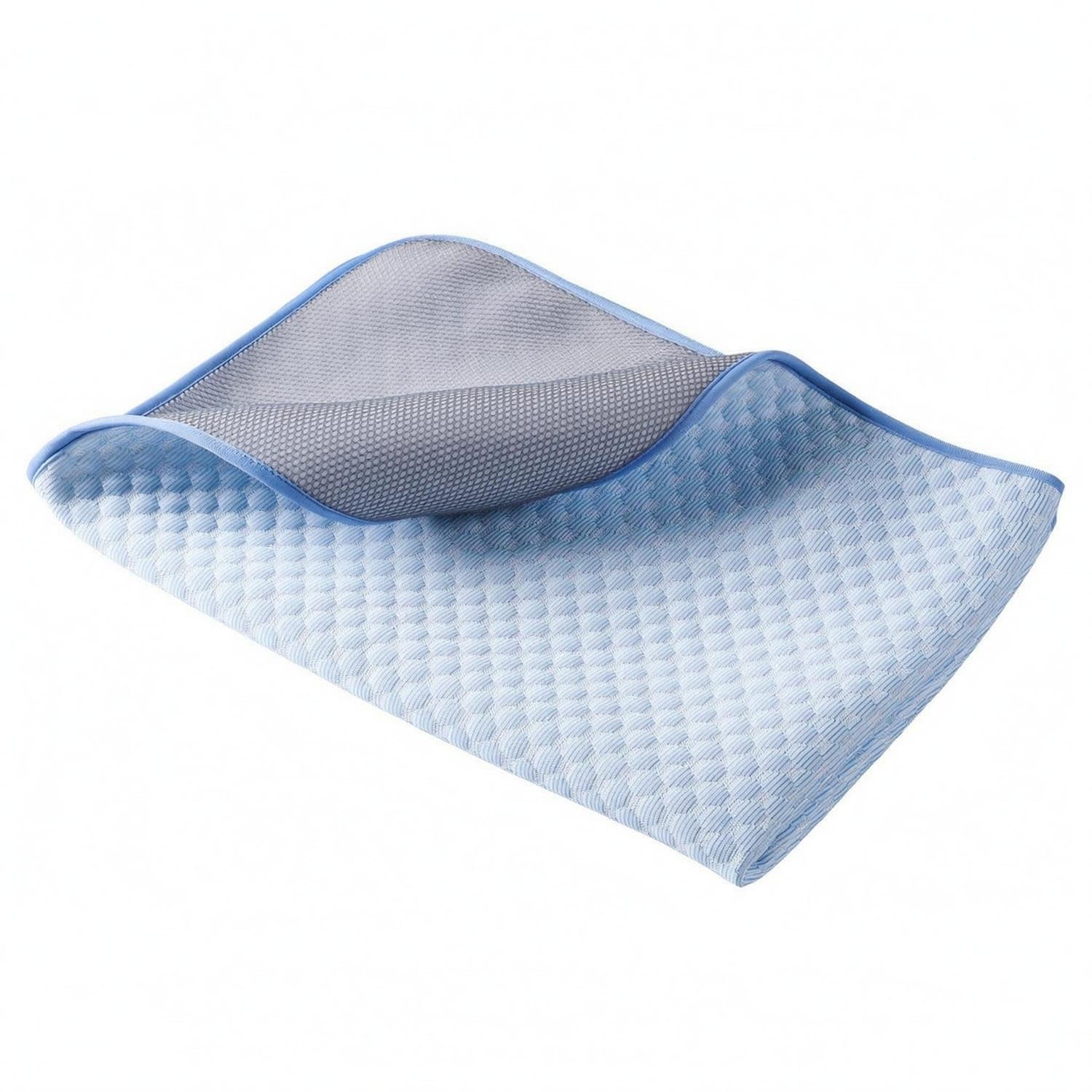 QuickDrying Pet Cooling Mat Thickened NonSlip Cooling Mat Soft Layered Design for Sofa, Car Seat, Floor, Blue, L