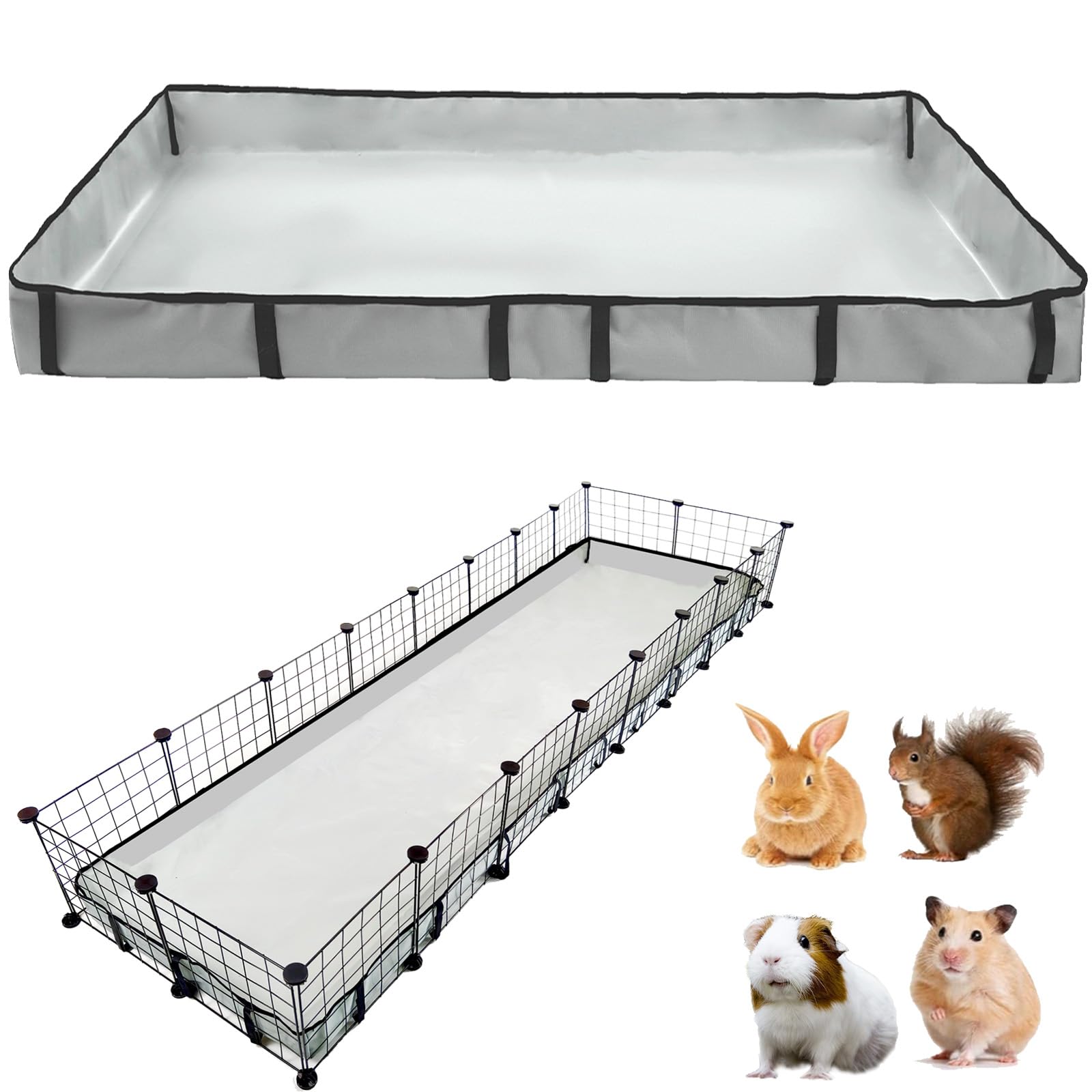 Guinea Pig Cage Liner Tarp Bottom Waterproof and Washable Base Also for Rabbits, Bunny, Chinchesillas, Hedgehog, Ferrets and Oth