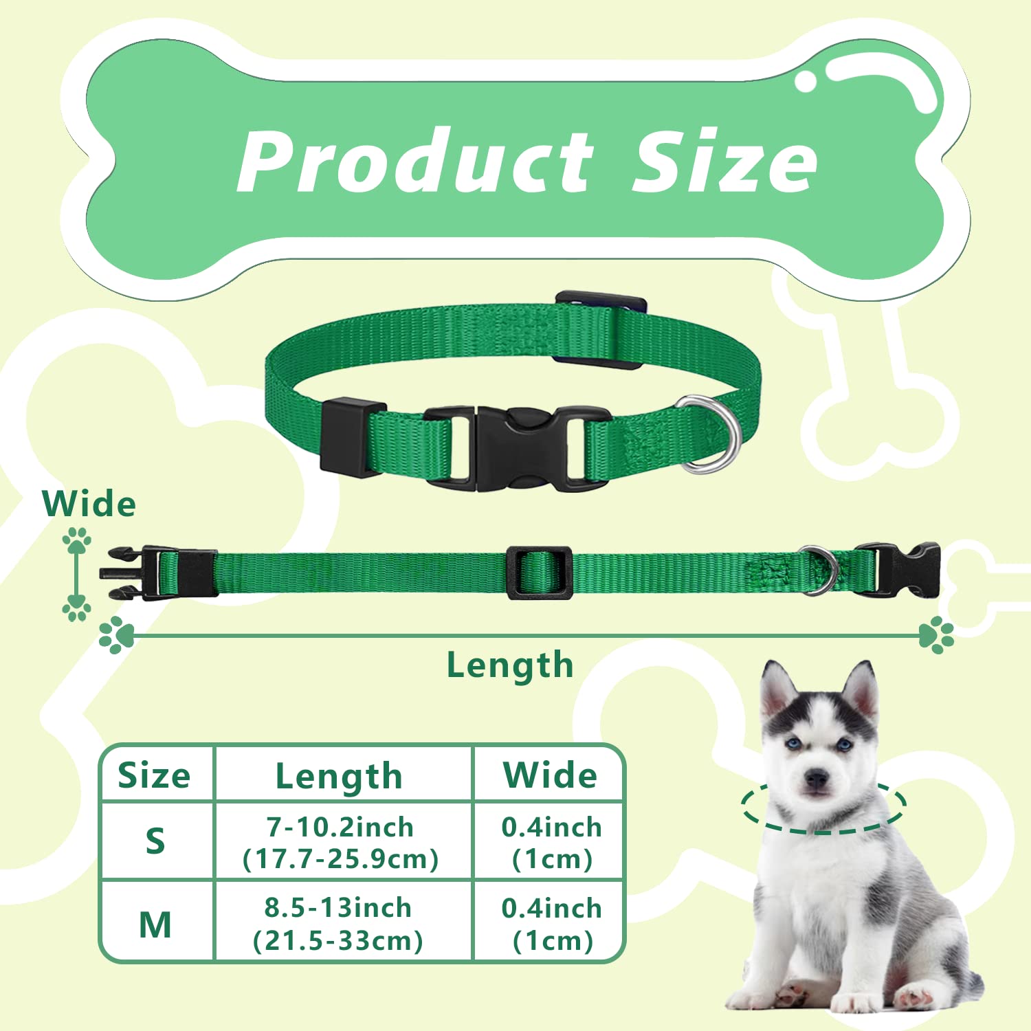 14 Pack Puppy Collars For Litter,Adjustable Puppy Id Collars Breakaway Safety Whelping Collars For Small Puppies,Soft Nylon Identification Collar Pet Supplies For Newborn Litter Puppy Pets