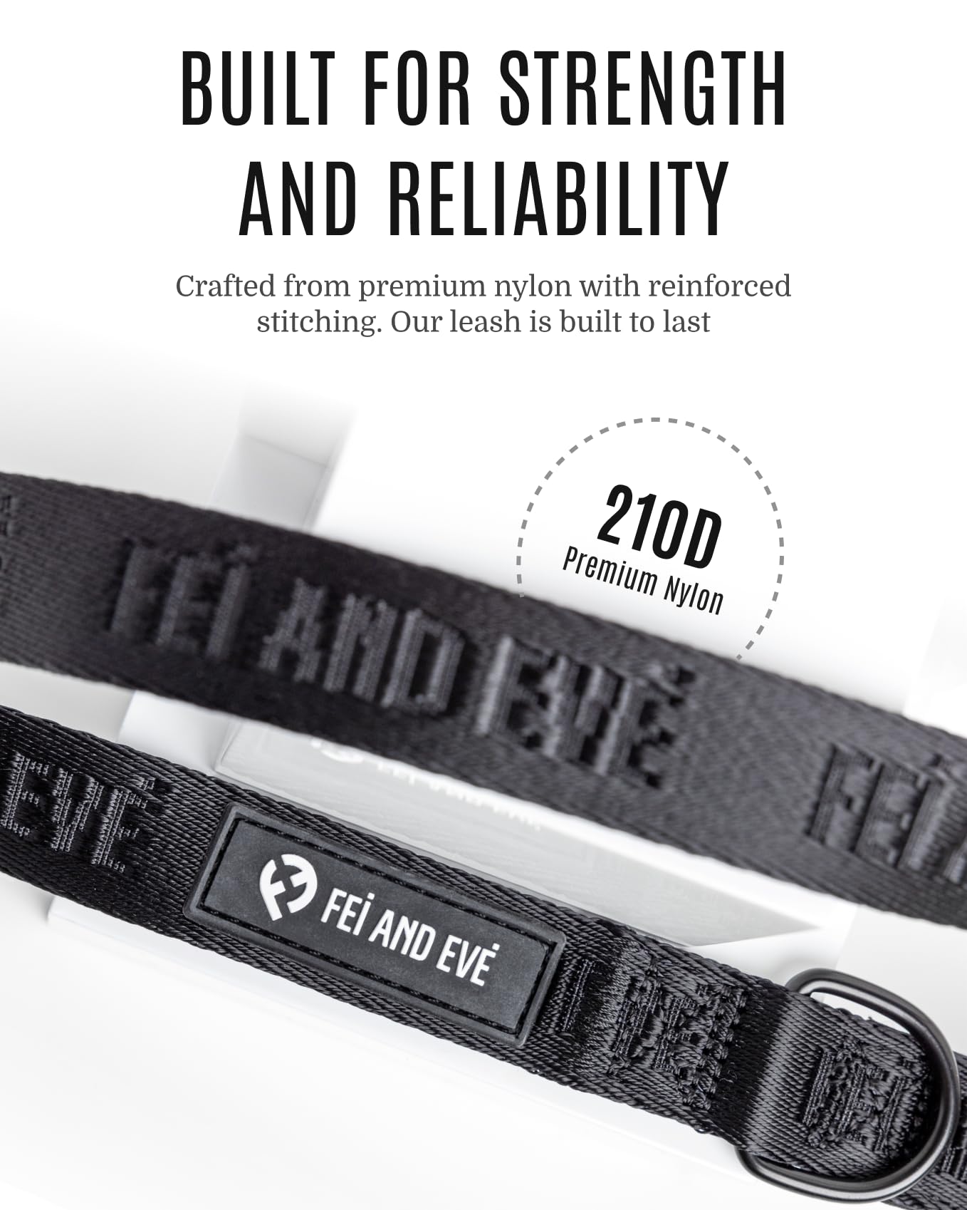 2025 New Edition, Fei & Eve Classic Dog Leash - 4FT - for Small/Medium/Large Dogs, Sable