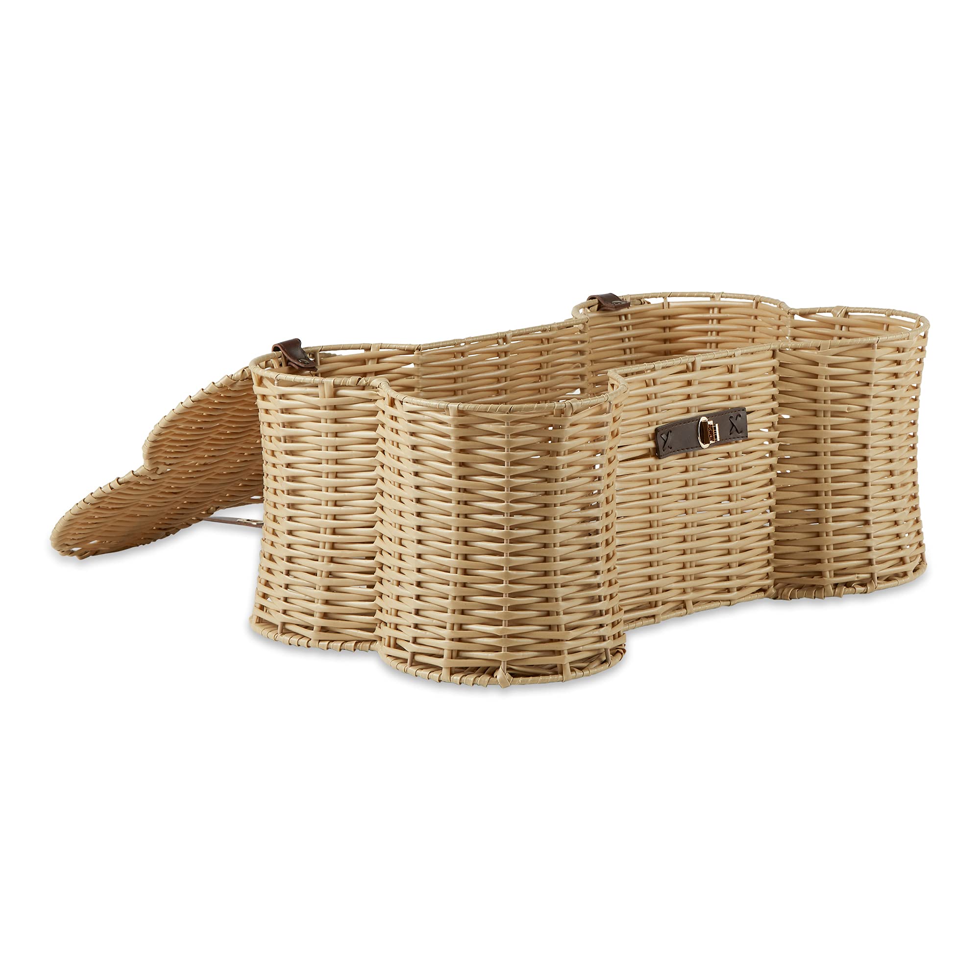 Bone Dry Pet Storage Collection Toy Basket, Medium, 21x13x8, Beige Plastic Wicker