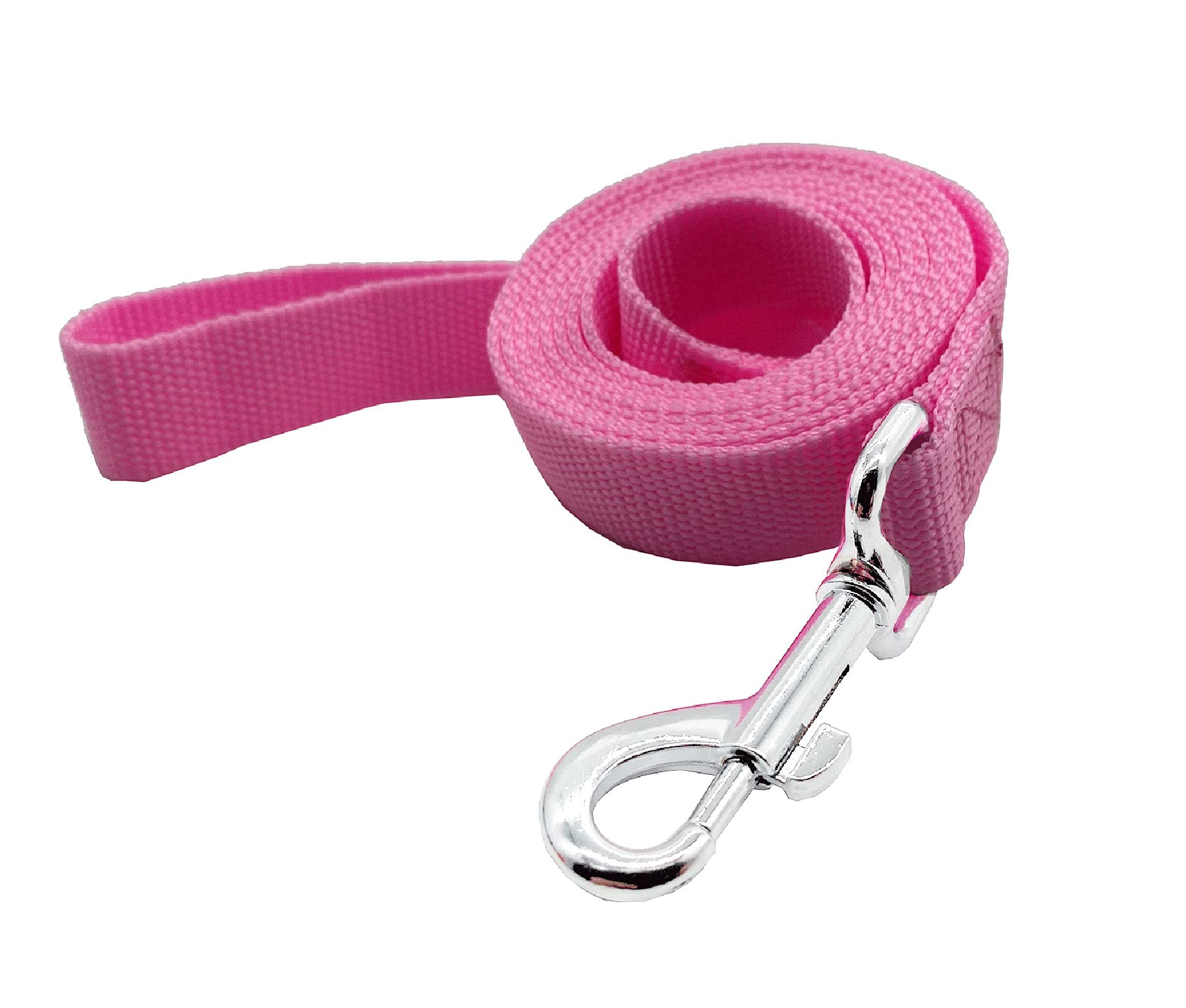 Nylon Dog Training Leash, Traction Rope, 4/5/6 Feet Long, 3/4 Inch 1 Inch Wide, For Small And Medium Dogs (1'' X 5 Ft, Pink)