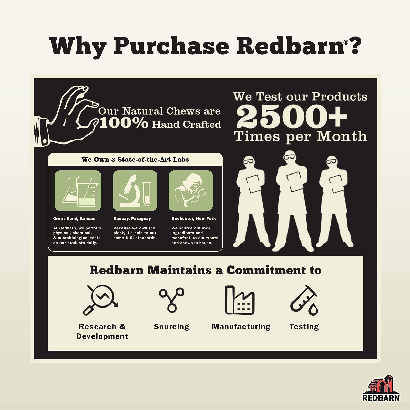 Redbarn All-Natural 4-6 Bully Springs Sticks for Dogs - Premium Grain-Free Single Ingredient Boredom Busting Dental Chew Rawhide