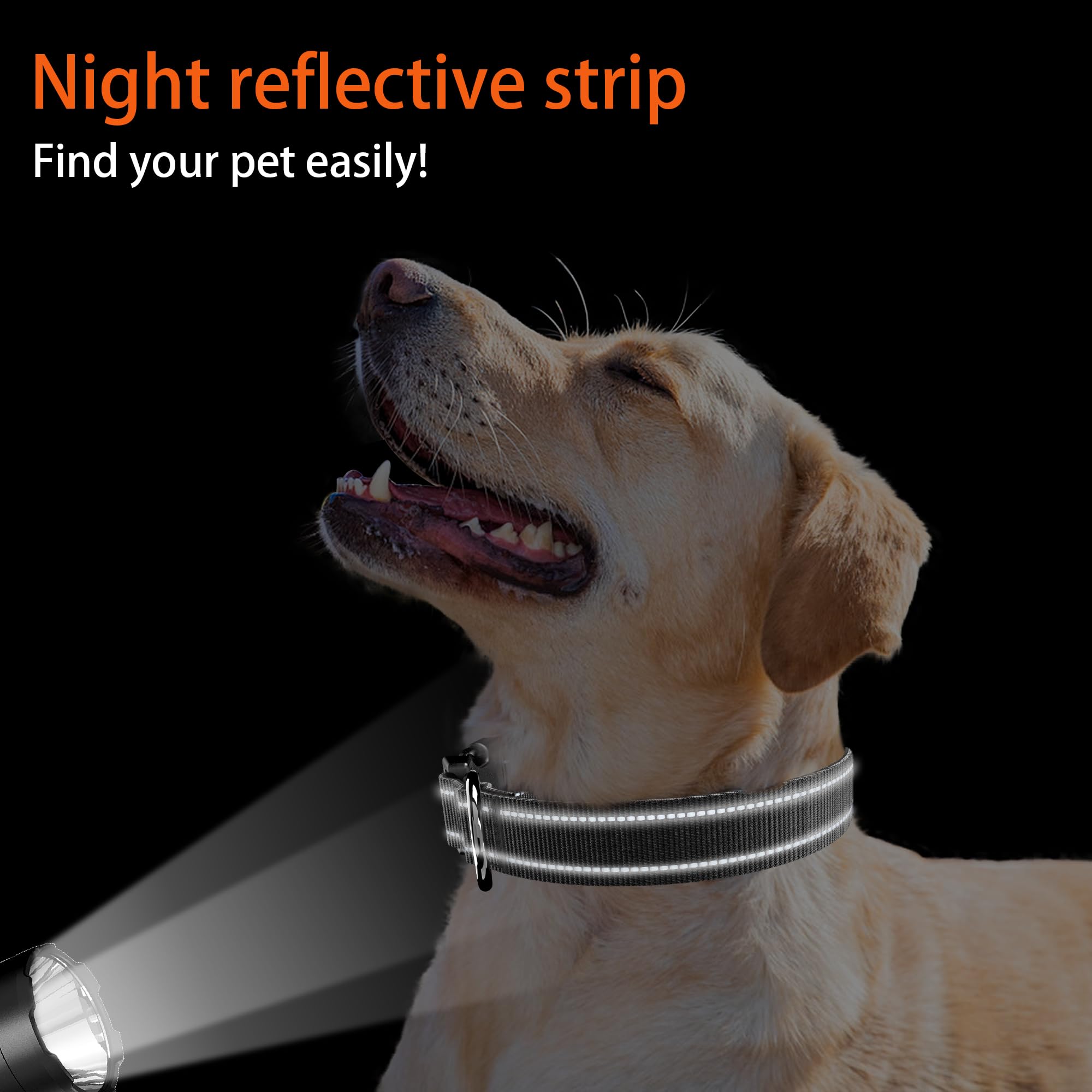 Dog Collar With Qr Code, Reflective Pet Collar, Soft Neoprene Padded & Safety Locking Buckle Adjustable Puppy Collar (Xs,Black)